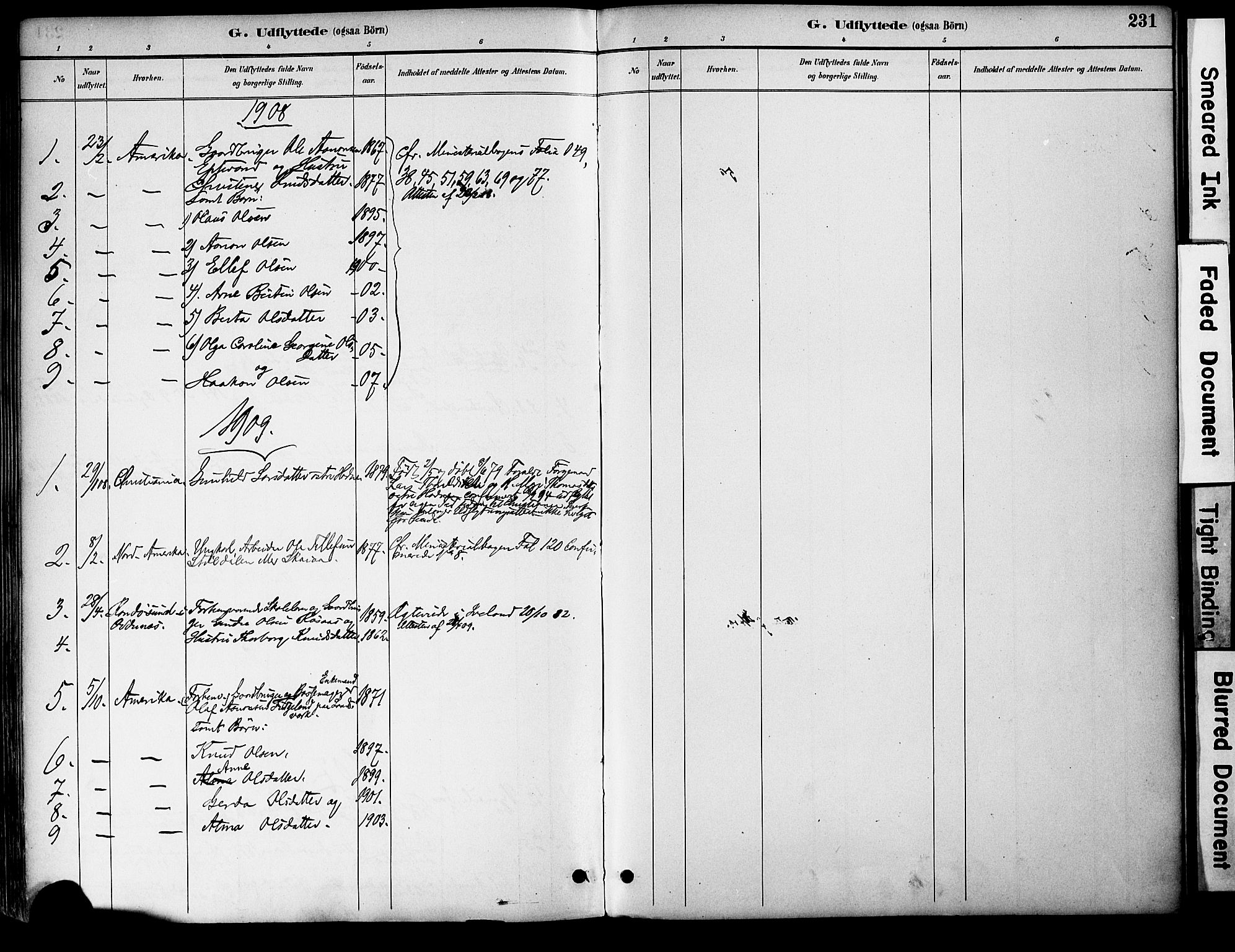 Evje sokneprestkontor, AV/SAK-1111-0008/F/Fa/Fac/L0003: Parish register (official) no. A 3, 1884-1909, p. 231