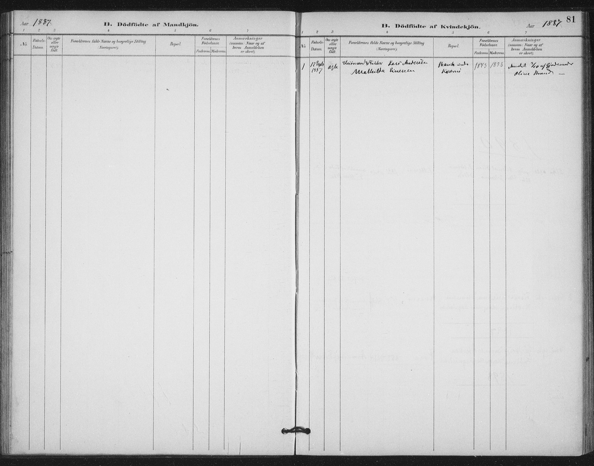 Ministerialprotokoller, klokkerbøker og fødselsregistre - Nord-Trøndelag, SAT/A-1458/772/L0603: Parish register (official) no. 772A01, 1885-1912, p. 81
