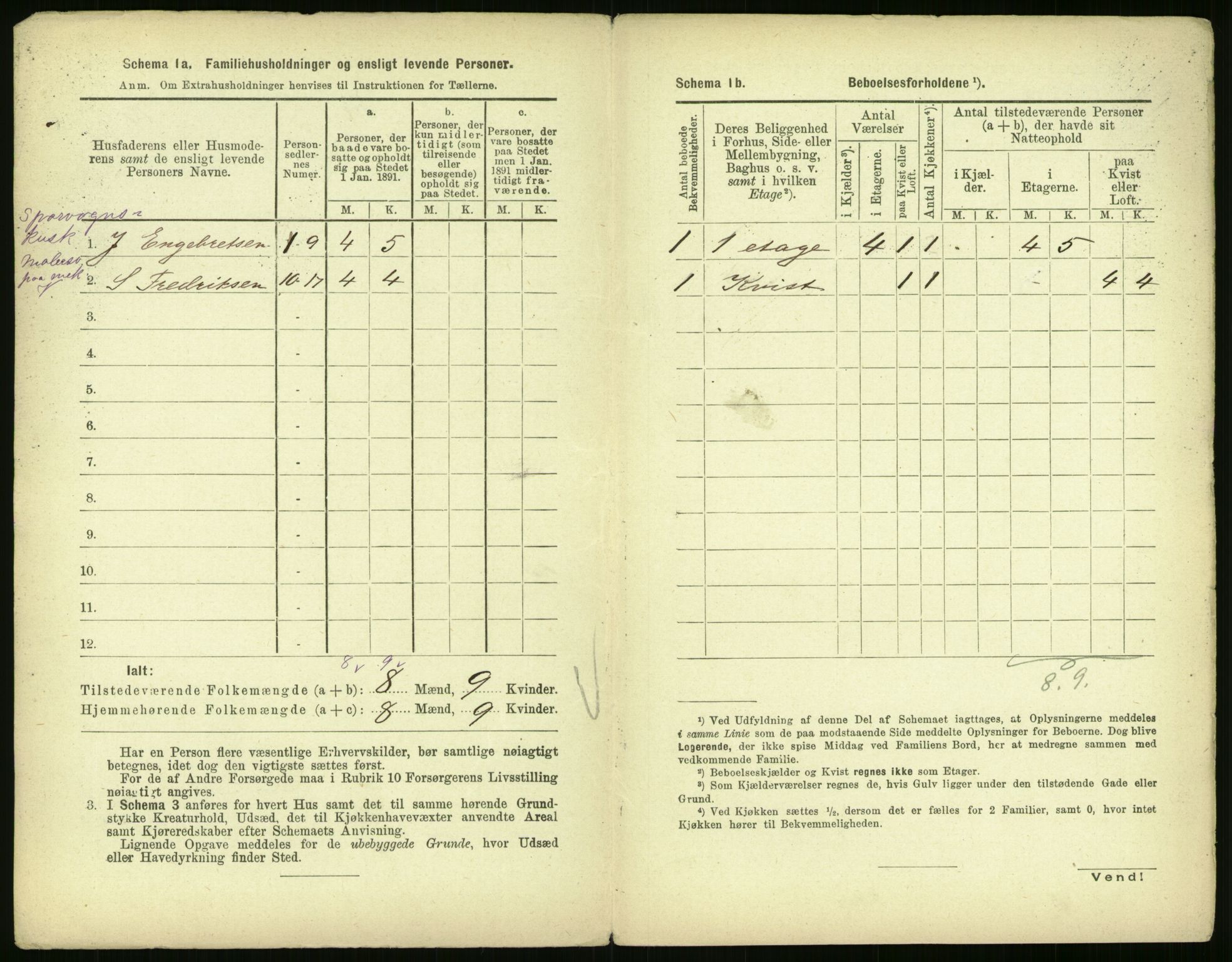 RA, 1891 census for 0301 Kristiania, 1891, p. 23712