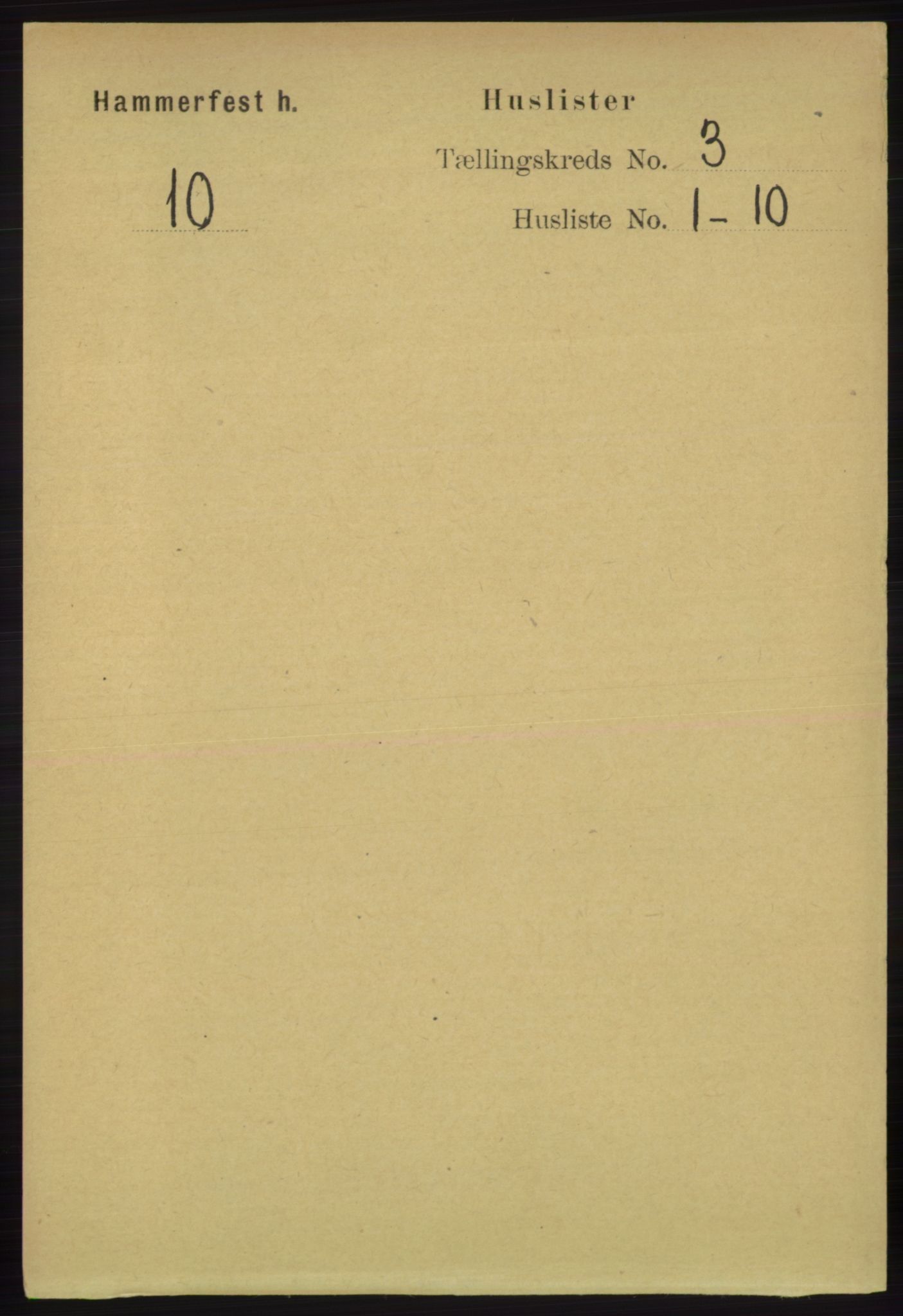 RA, 1891 census for 2016 Hammerfest, 1891, p. 989