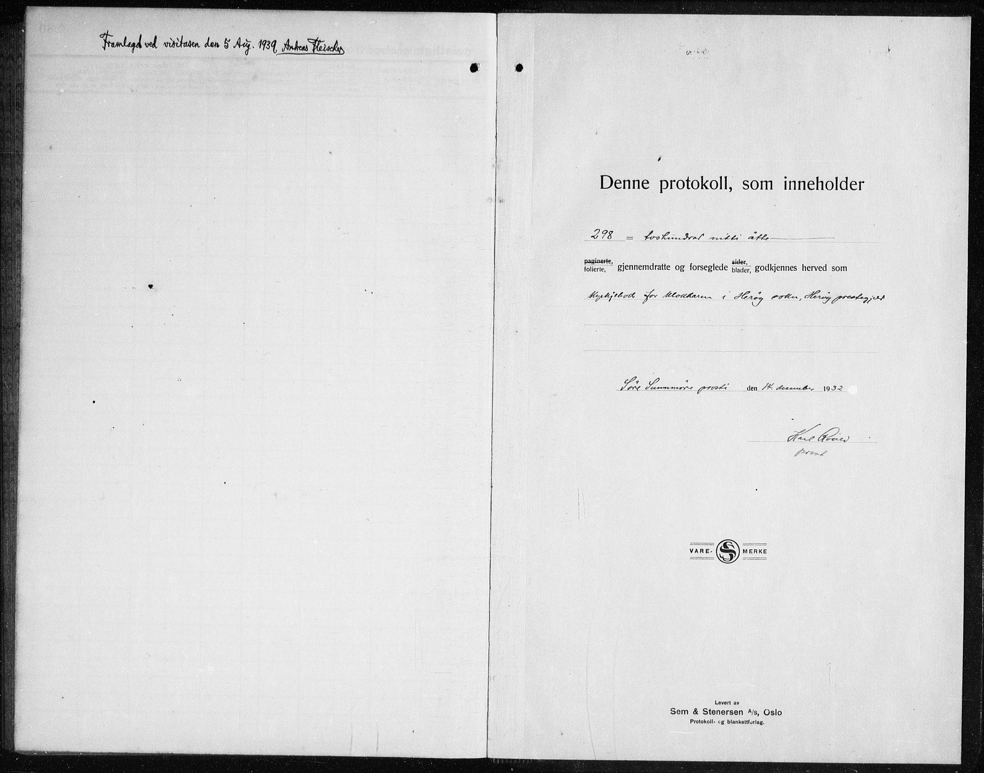 Ministerialprotokoller, klokkerbøker og fødselsregistre - Møre og Romsdal, SAT/A-1454/507/L0085: Parish register (copy) no. 507C08, 1933-1944