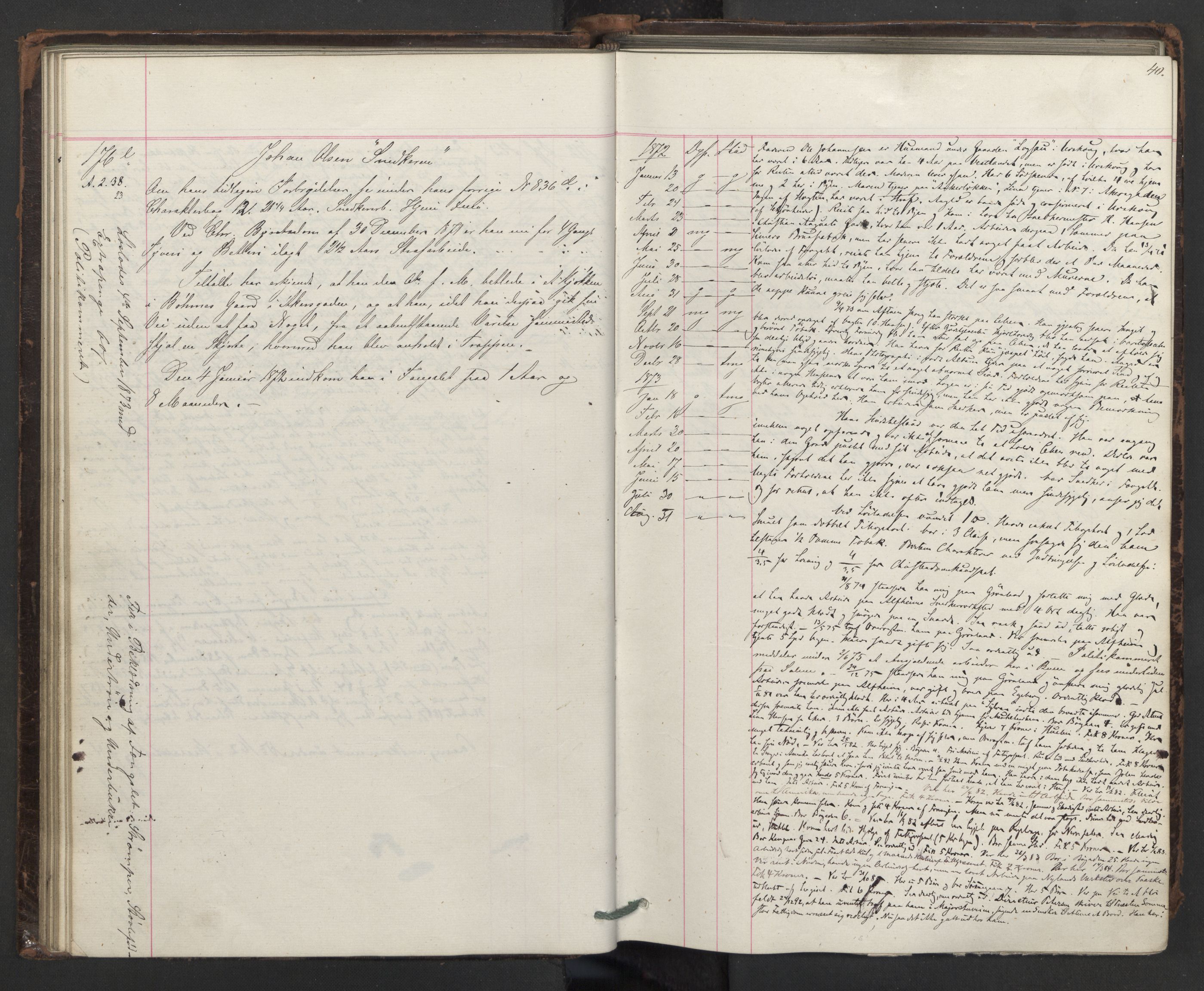 Botsfengslet, AV/RA-S-1539/D/Db/Dbb/L0014: 137e - 437e, 1871-1873, p. 40