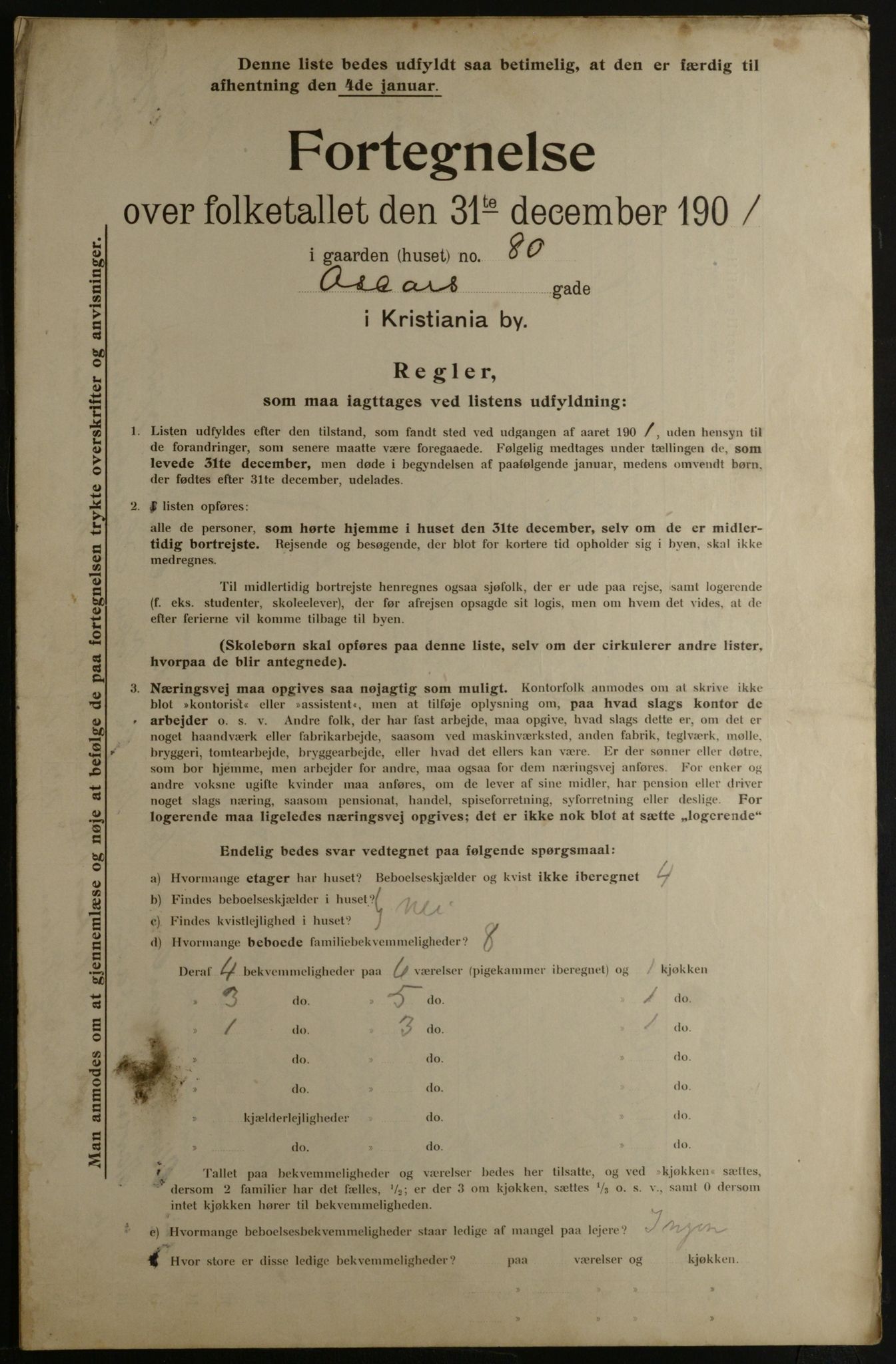 OBA, Municipal Census 1901 for Kristiania, 1901, p. 11780