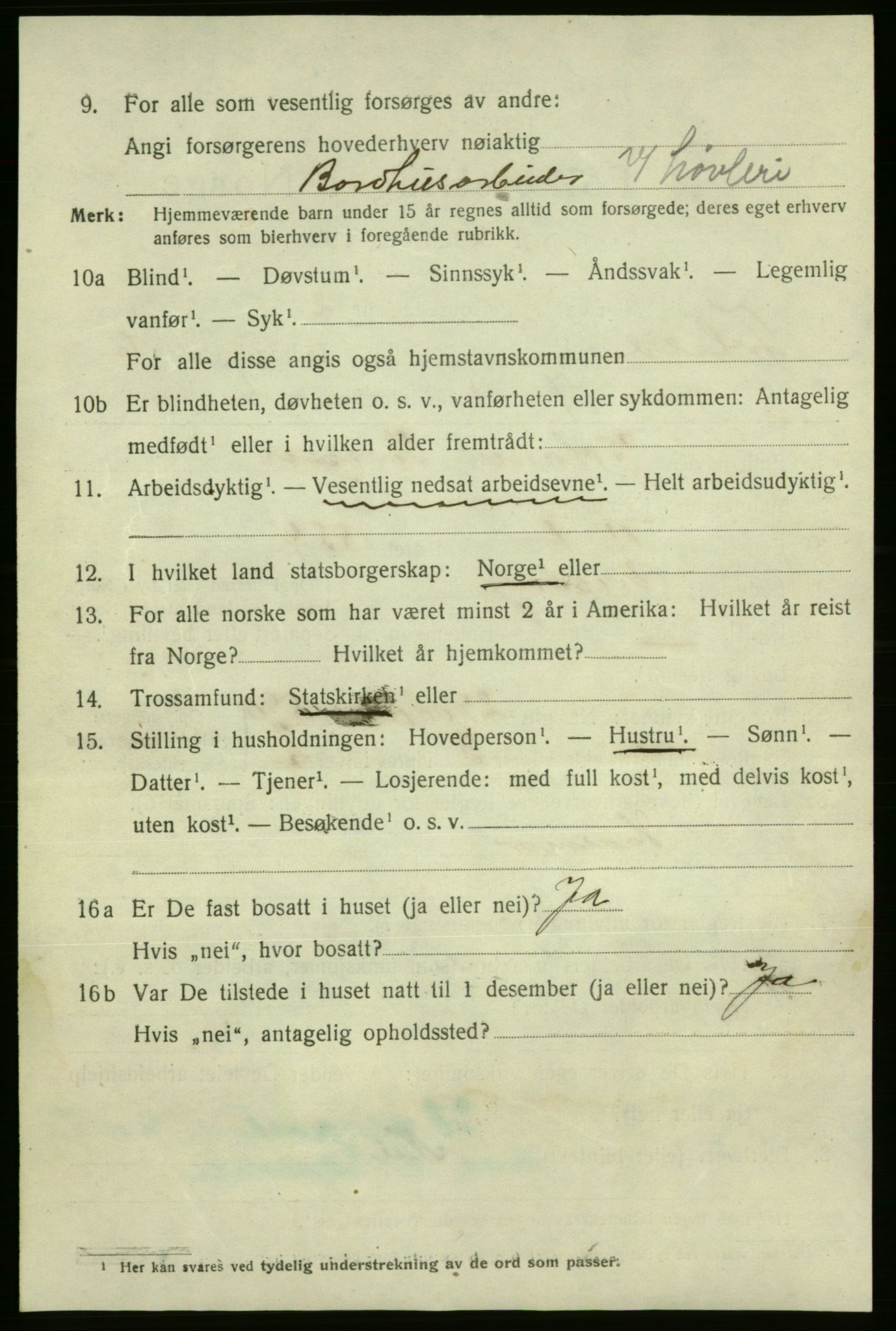 SAO, 1920 census for Fredrikshald, 1920, p. 12939