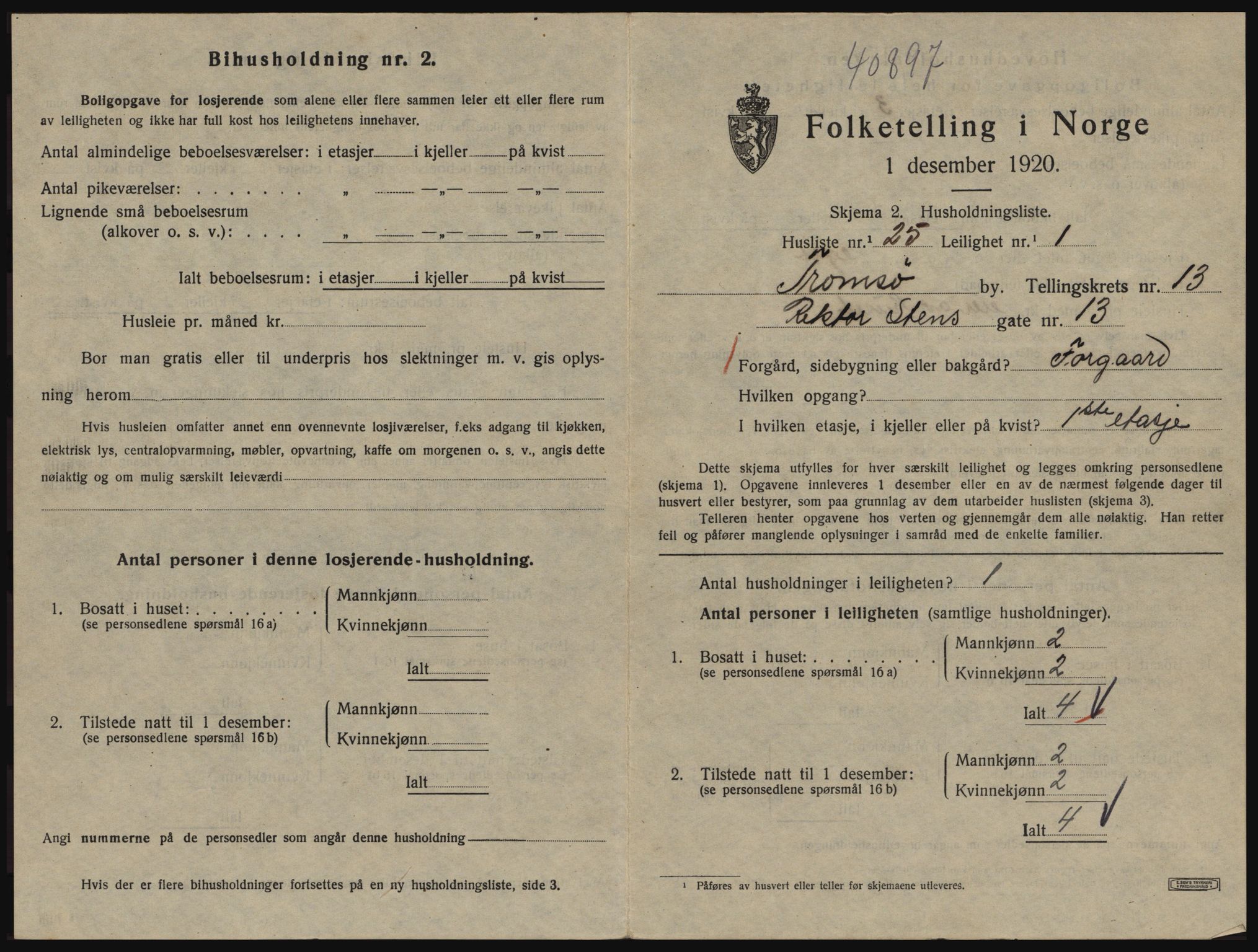 SATØ, 1920 census for Tromsø, 1920, p. 6329