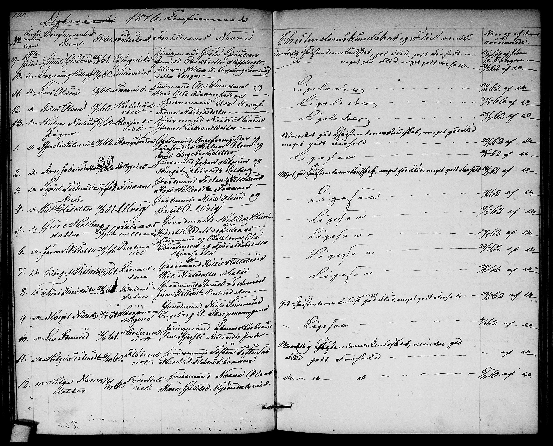 Rollag kirkebøker, AV/SAKO-A-240/G/Ga/L0003: Parish register (copy) no. I 3, 1856-1887, p. 120