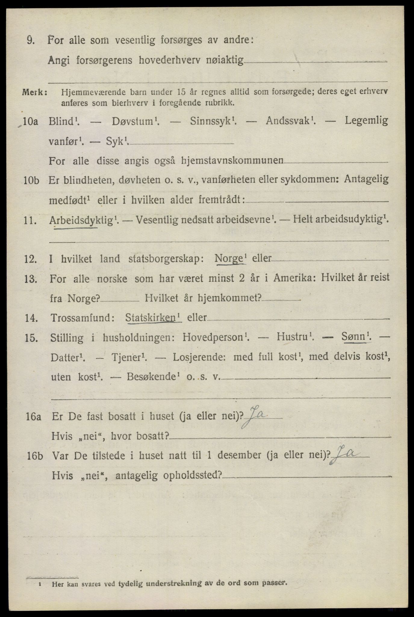 SAO, 1920 census for Ullensaker, 1920, p. 5508