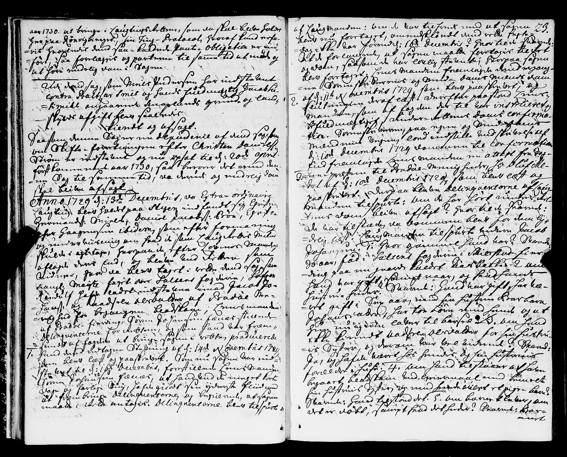 Nordland og Finnmarks lagstol, AV/SAT-A-5608/X/L0006: Justisprotokoll, 1730-1740, p. 22b-23a