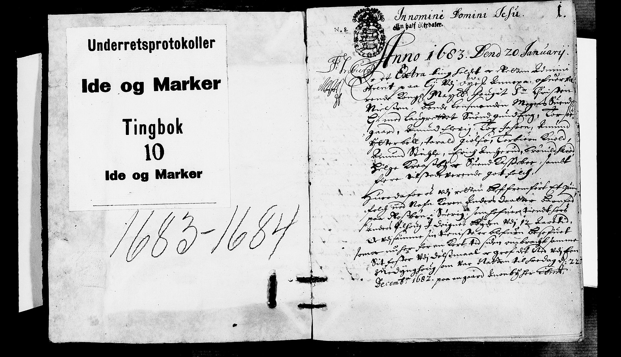 Idd og Marker sorenskriveri, AV/SAO-A-10283/F/Fb/L0018: Tingbok, 1683-1684, p. 0b-1a