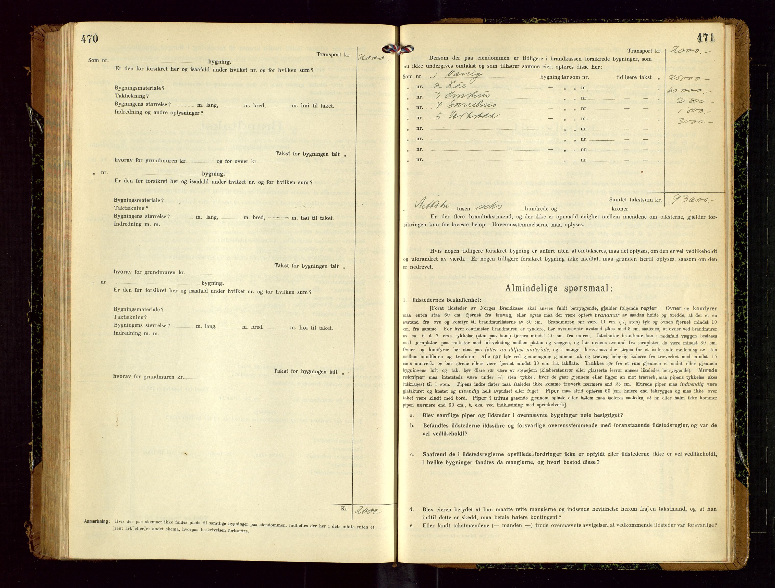 Time lensmannskontor, SAST/A-100420/Gob/L0002: Branntakstprotokoll, 1919-1952, p. 470-471