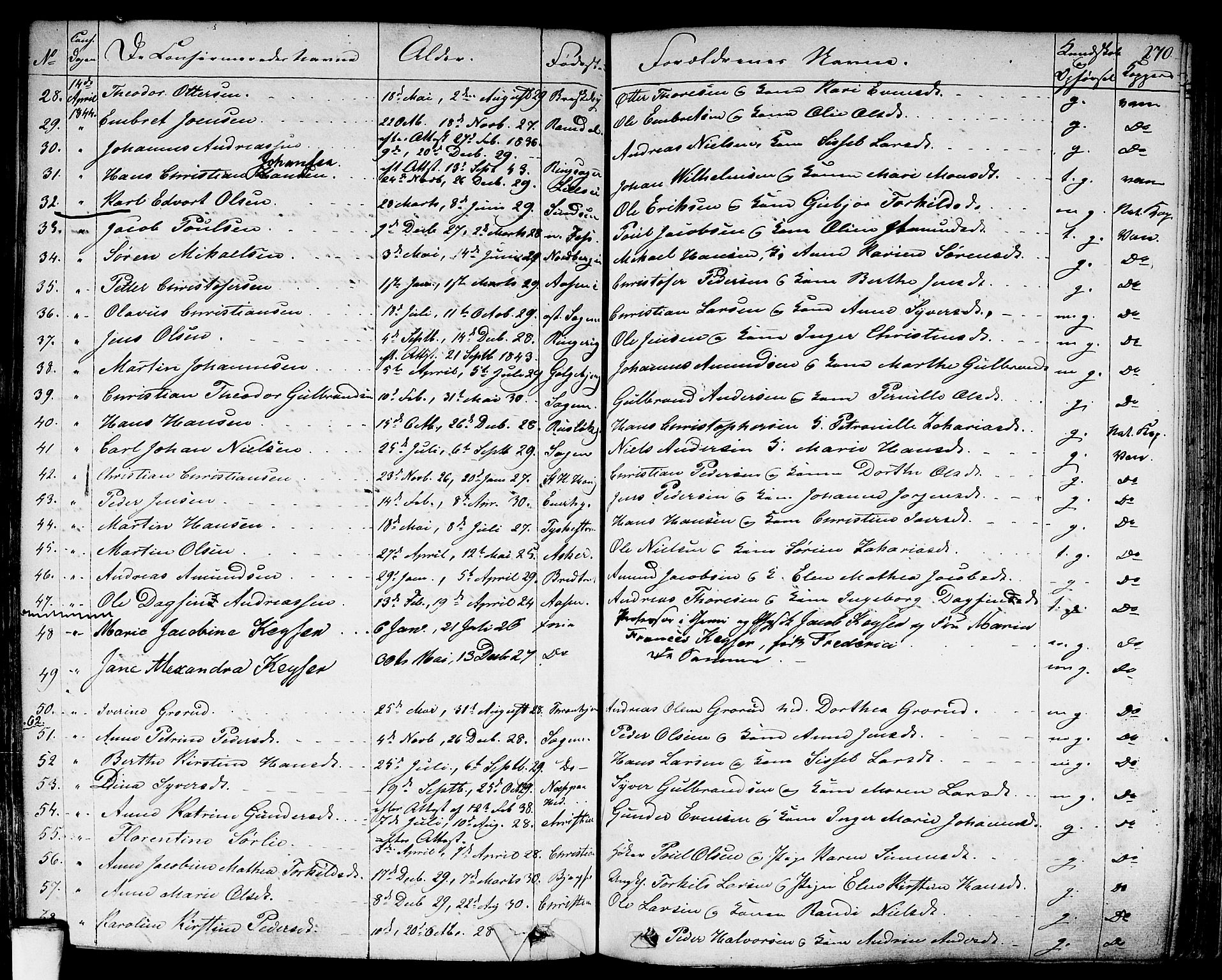 Aker prestekontor kirkebøker, SAO/A-10861/F/L0018: Parish register (official) no. 17, 1829-1852, p. 270