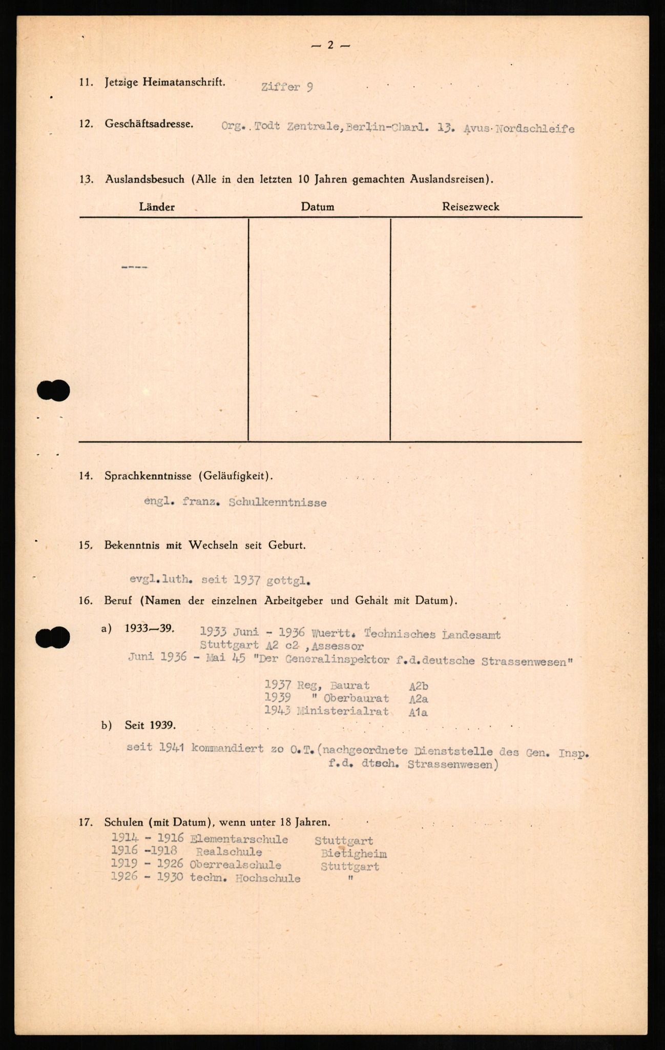 Forsvaret, Forsvarets overkommando II, RA/RAFA-3915/D/Db/L0012: CI Questionaires. Tyske okkupasjonsstyrker i Norge. Tyskere., 1945-1946, p. 477