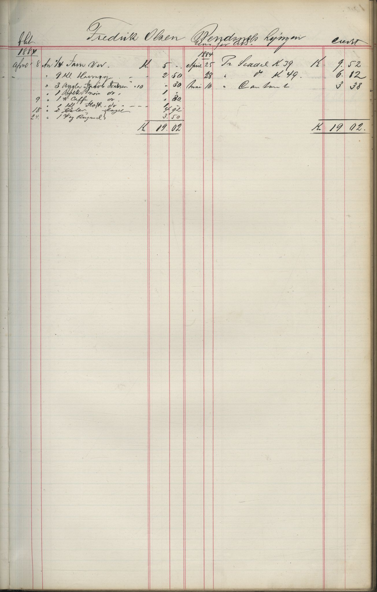 Brodtkorb handel A/S, VAMU/A-0001/F/Fa/L0004/0001: Kompanibøker. Utensogns / Compagnibog for Udensogns Fiskere No 15. Fra A - H, 1882-1895, p. 101