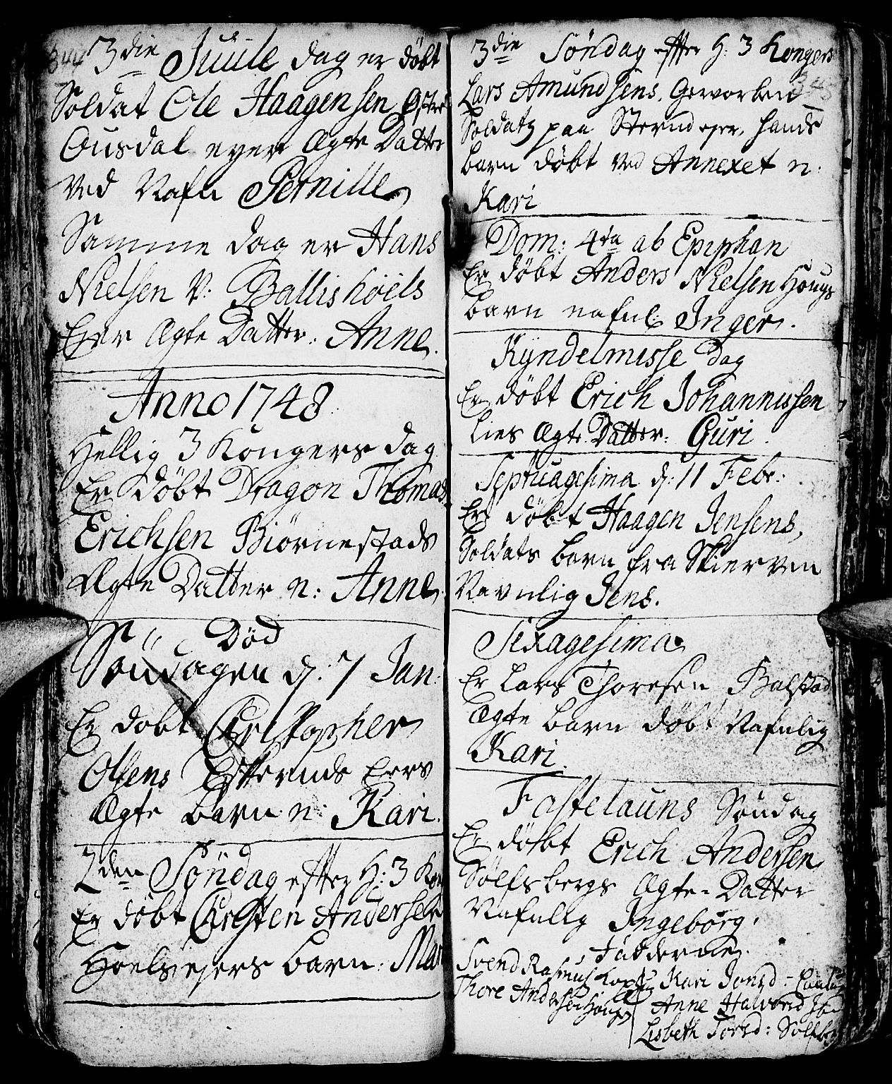 Nes prestekontor, Hedmark, AV/SAH-PREST-020/L/La/L0001: Parish register (copy) no. 1, 1663-1784, p. 344-345