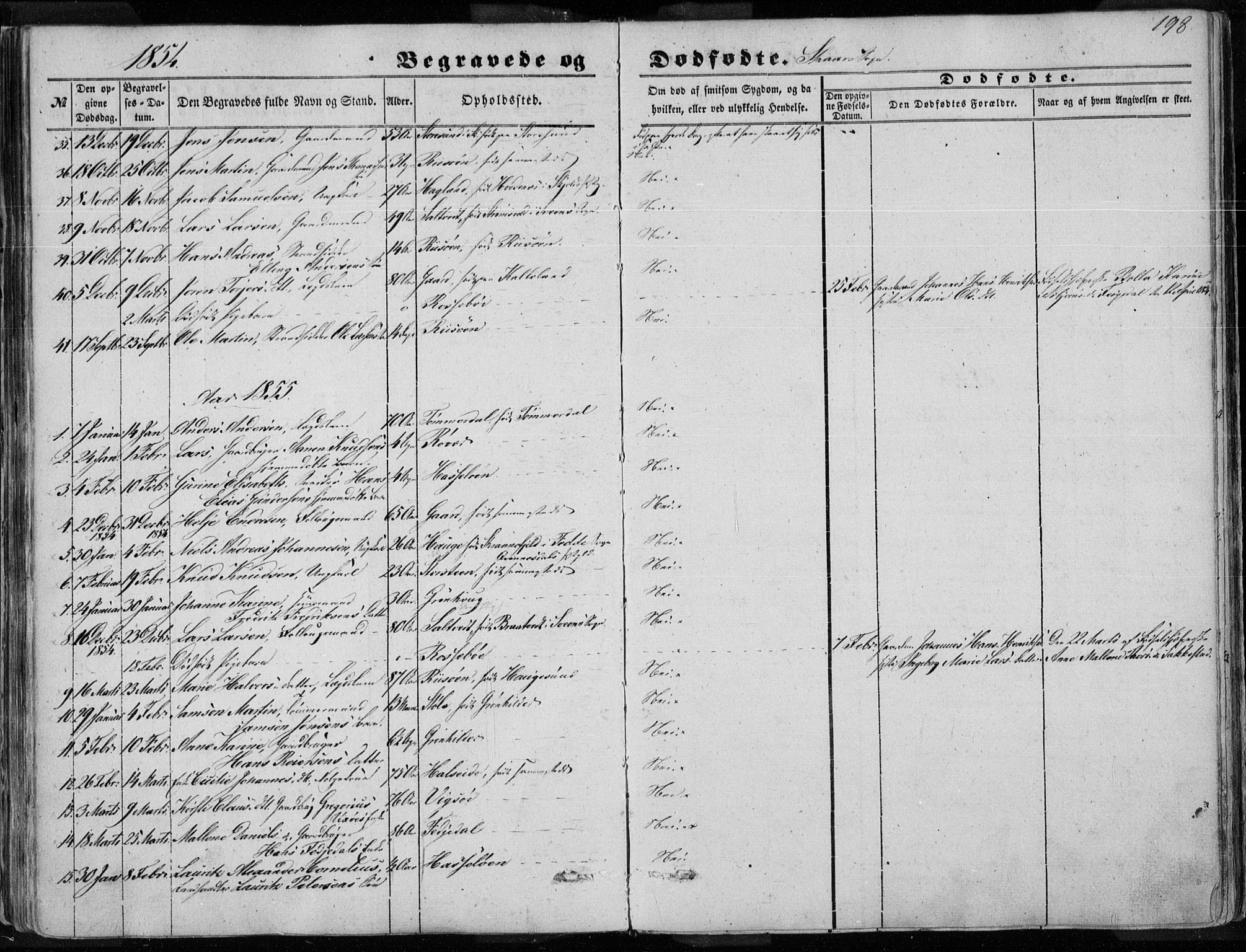 Torvastad sokneprestkontor, AV/SAST-A -101857/H/Ha/Haa/L0009: Parish register (official) no. A 9, 1847-1856, p. 198