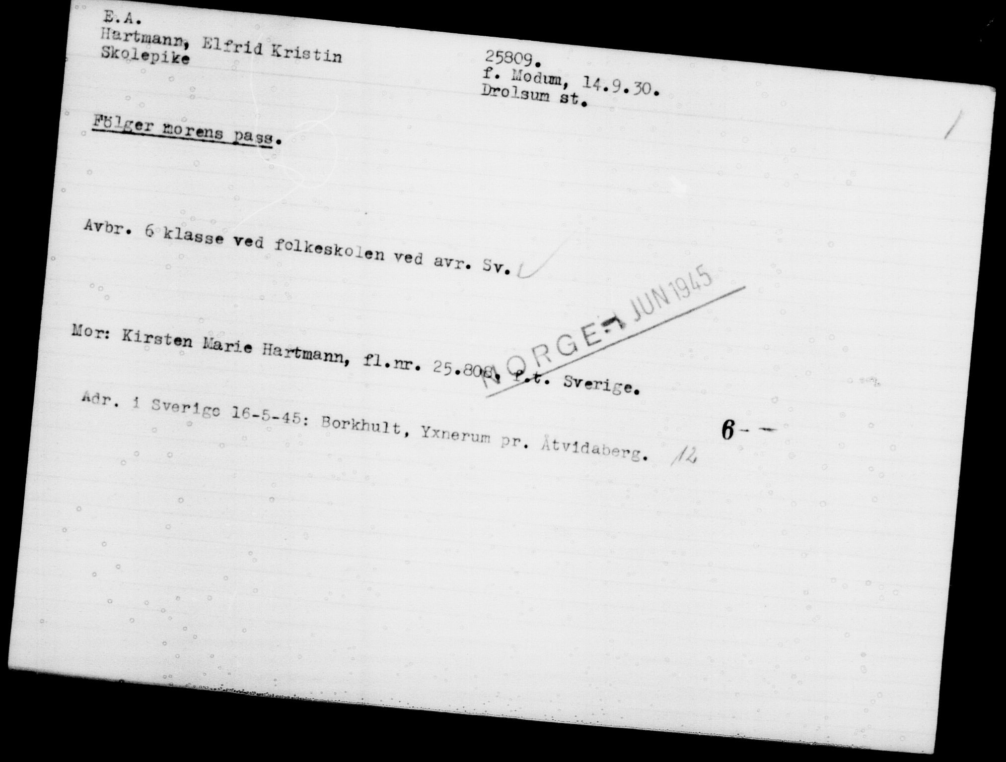 Den Kgl. Norske Legasjons Flyktningskontor, AV/RA-S-6753/V/Va/L0011: Kjesäterkartoteket.  Flyktningenr. 25300-28349, 1940-1945, p. 532