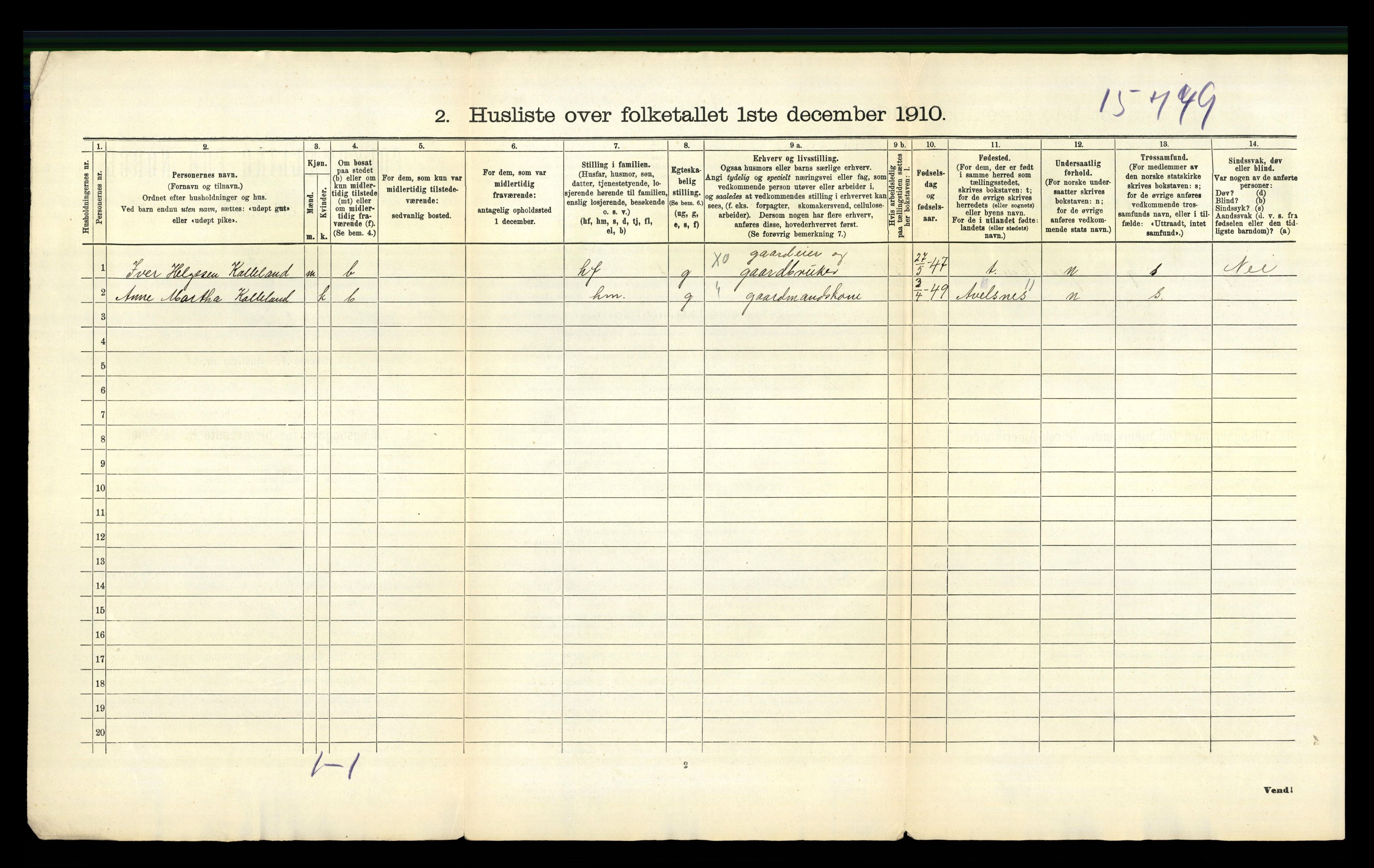 RA, 1910 census for Skåre, 1910, p. 49