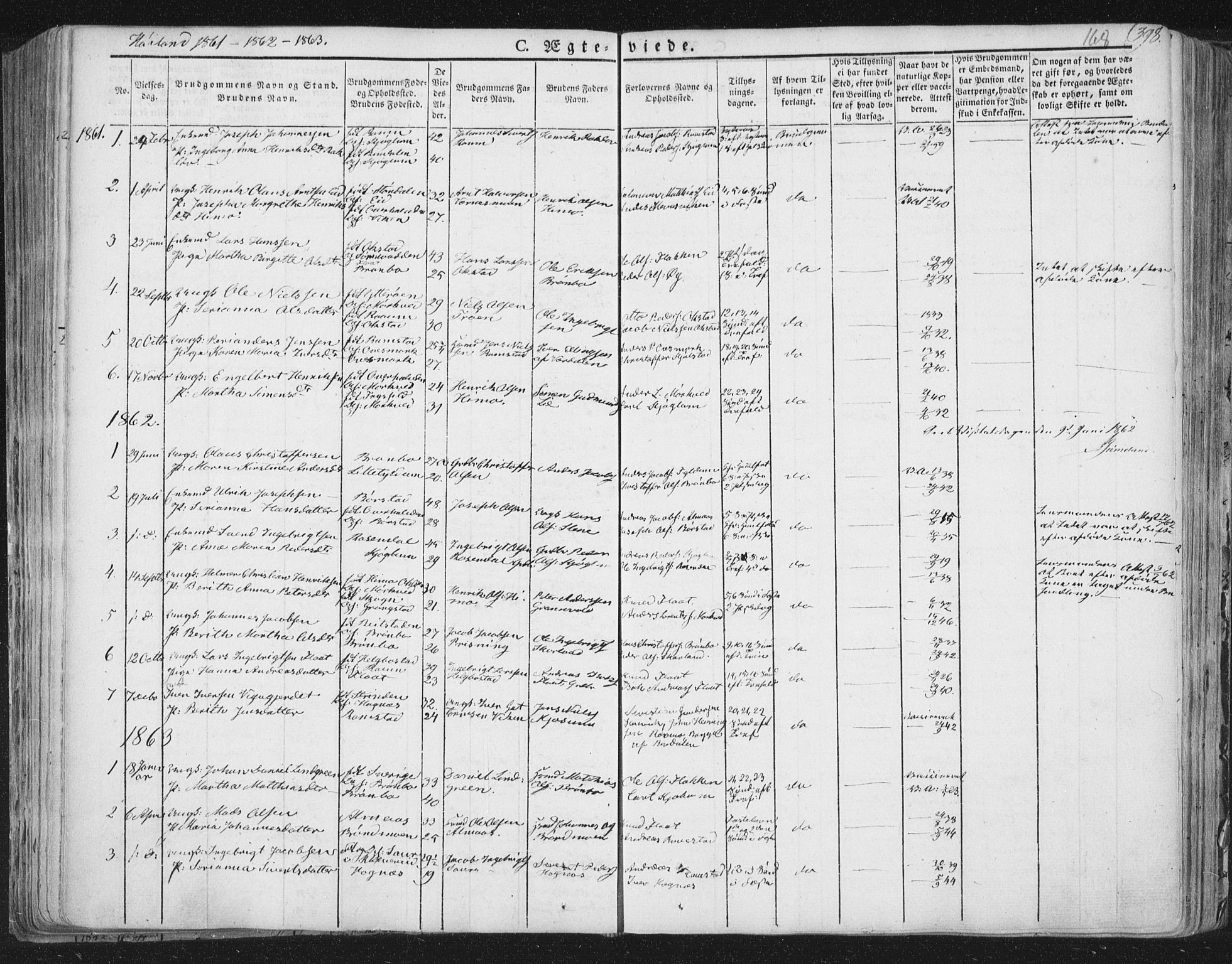 Ministerialprotokoller, klokkerbøker og fødselsregistre - Nord-Trøndelag, AV/SAT-A-1458/758/L0513: Parish register (official) no. 758A02 /2, 1839-1868, p. 168