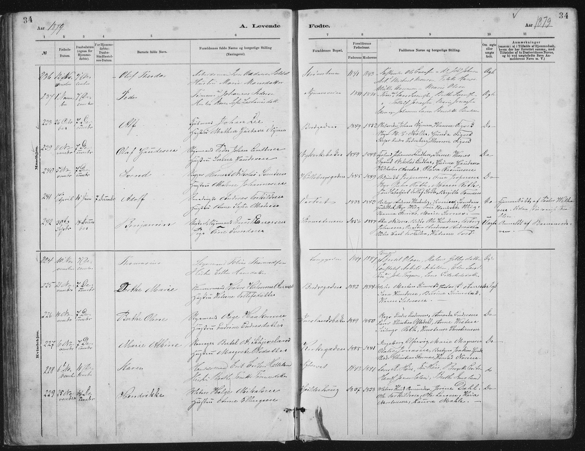 St. Petri sokneprestkontor, AV/SAST-A-101813/001/30/30BA/L0015: Parish register (official) no. A 15, 1879-1888, p. 34