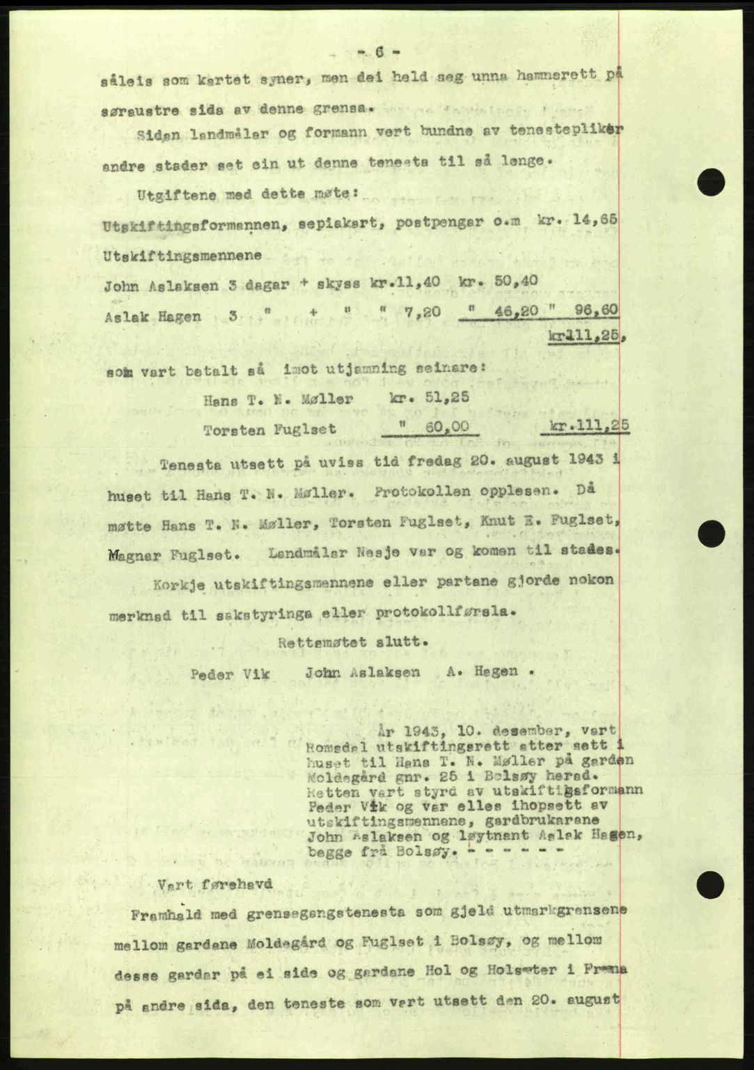 Romsdal sorenskriveri, AV/SAT-A-4149/1/2/2C: Mortgage book no. A15, 1943-1944, Diary no: : 322/1944