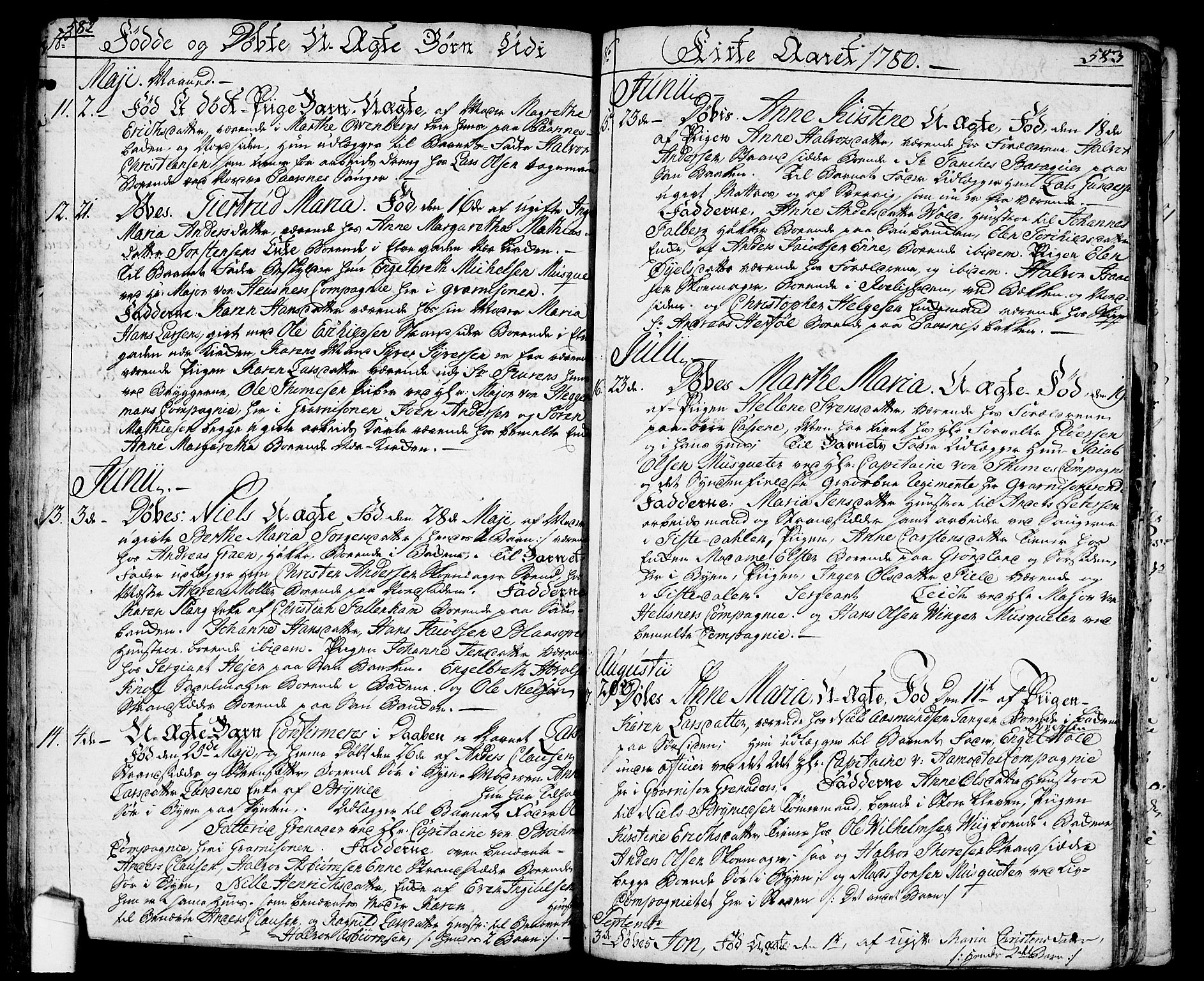 Halden prestekontor Kirkebøker, SAO/A-10909/F/Fa/L0001: Parish register (official) no. I 1, 1758-1791, p. 582-583