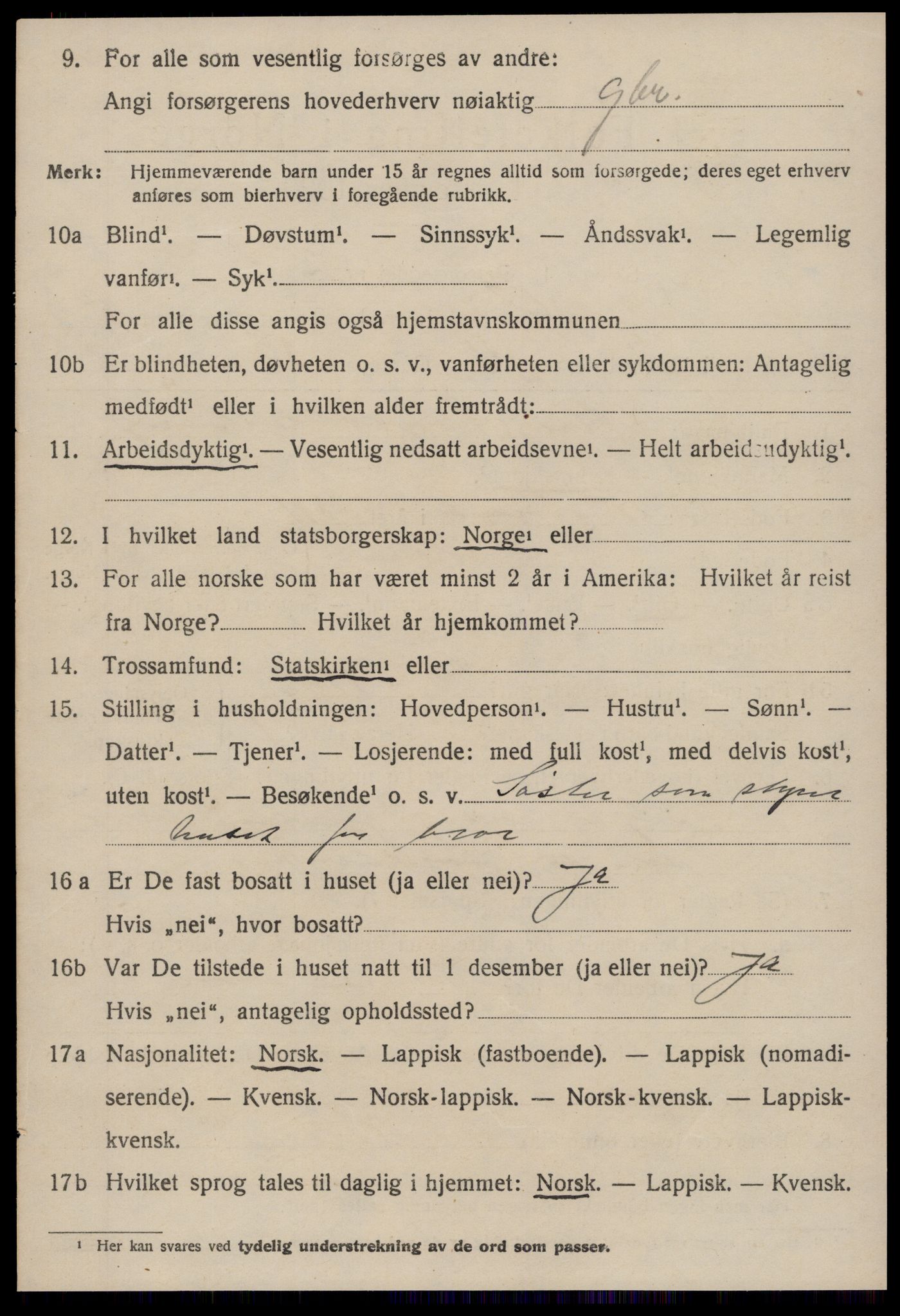 SAT, 1920 census for Heim, 1920, p. 2330