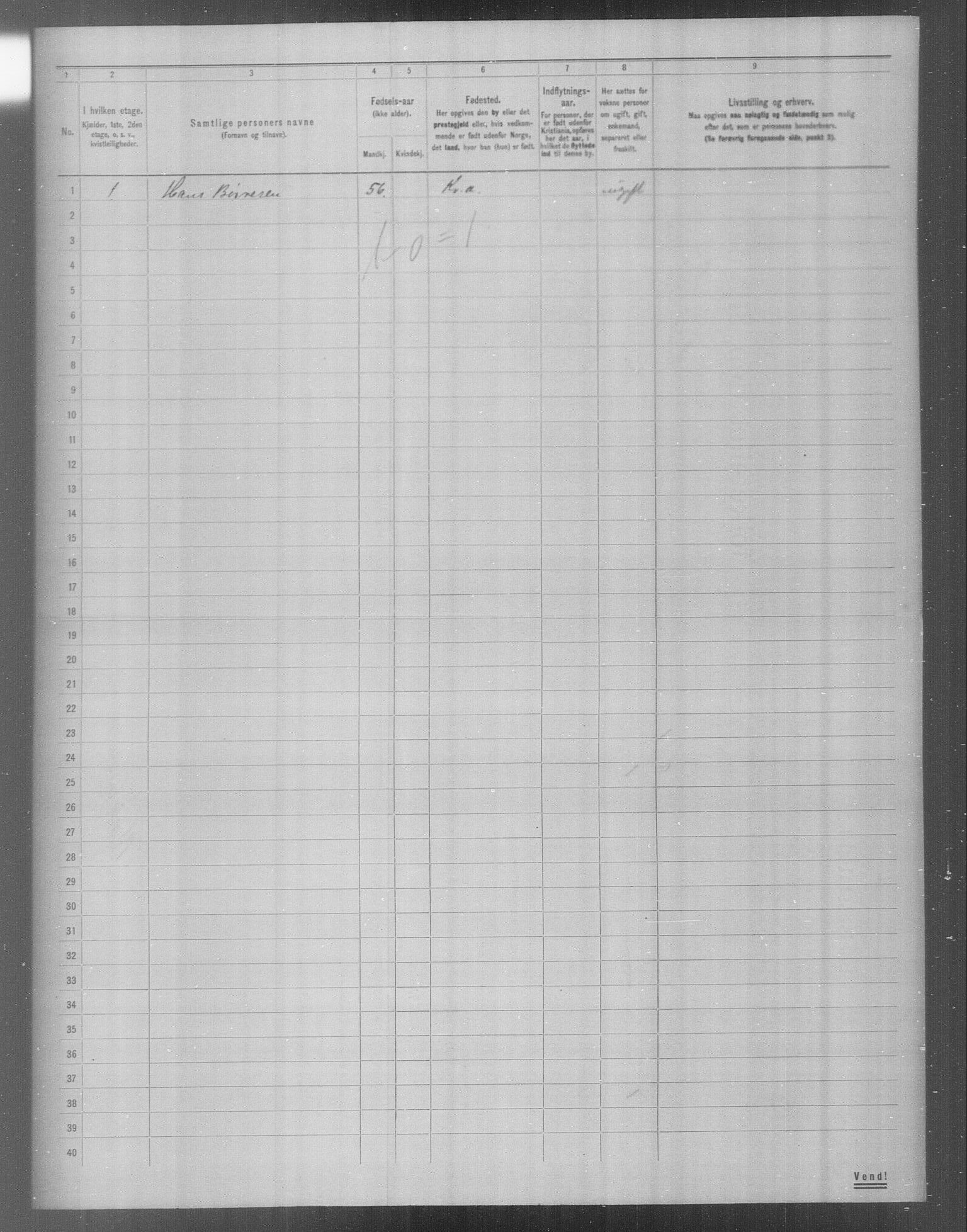 OBA, Municipal Census 1904 for Kristiania, 1904, p. 18472