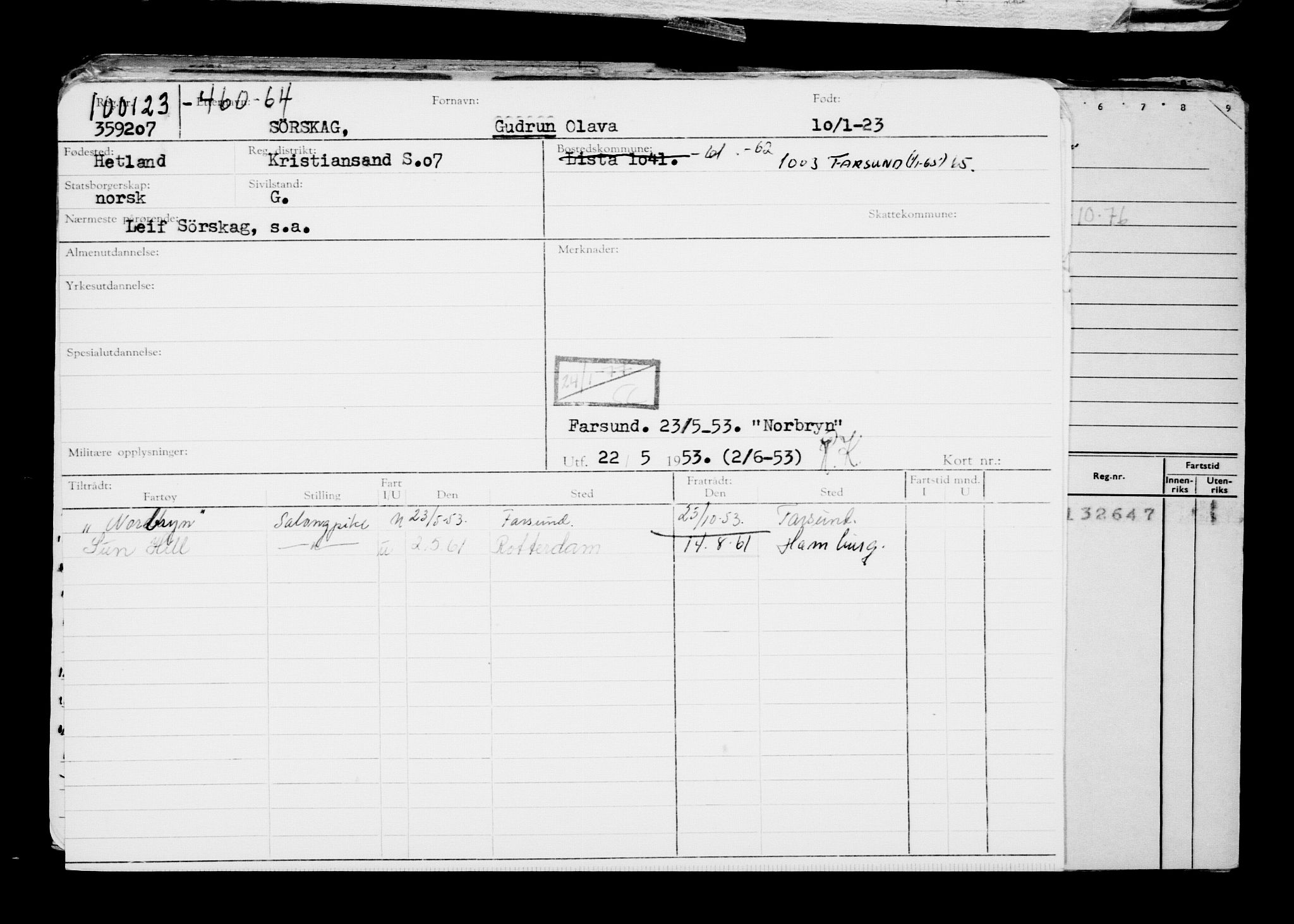 Direktoratet for sjømenn, AV/RA-S-3545/G/Gb/L0214: Hovedkort, 1923, p. 297