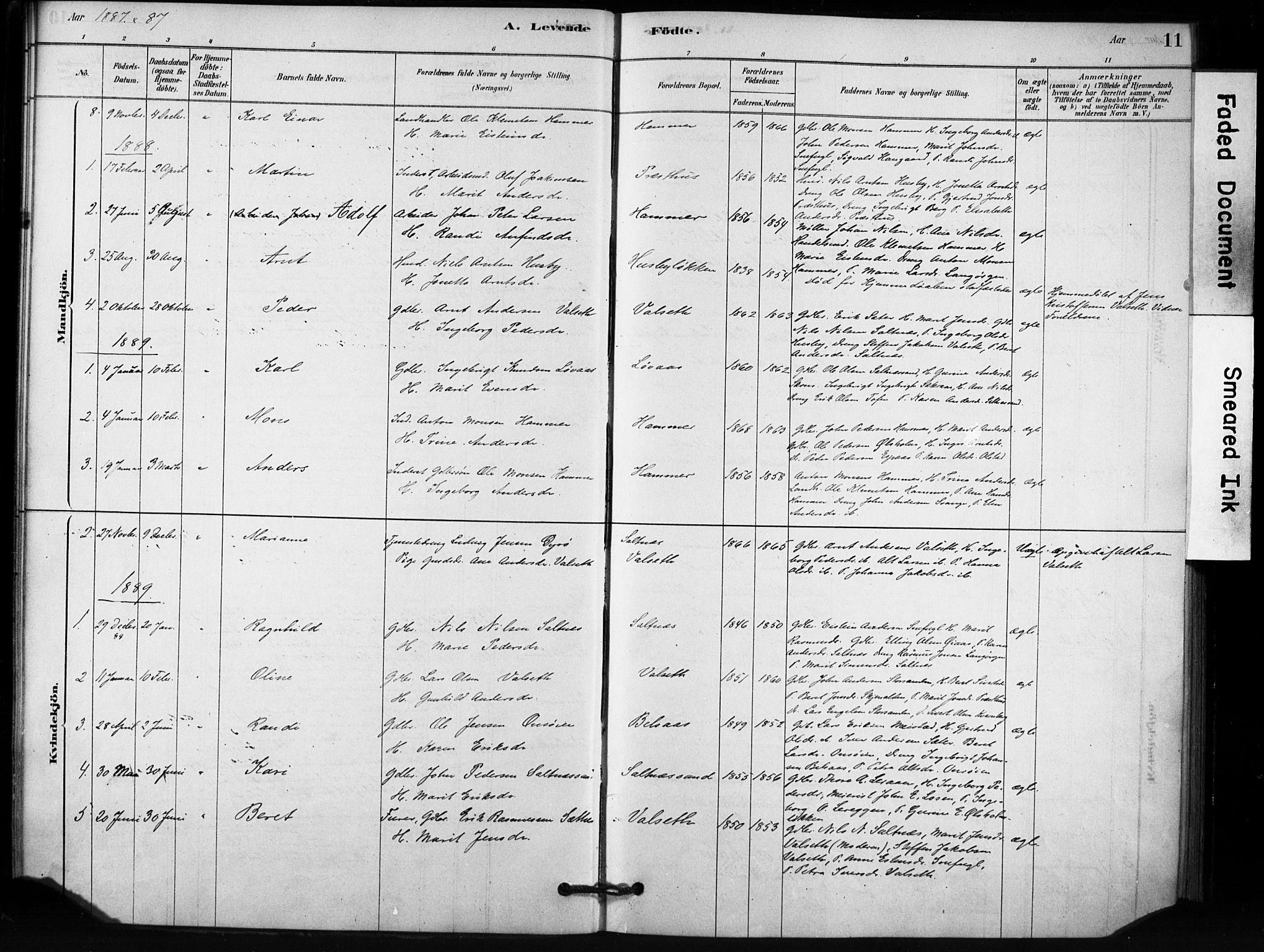 Ministerialprotokoller, klokkerbøker og fødselsregistre - Sør-Trøndelag, SAT/A-1456/666/L0786: Parish register (official) no. 666A04, 1878-1895, p. 11