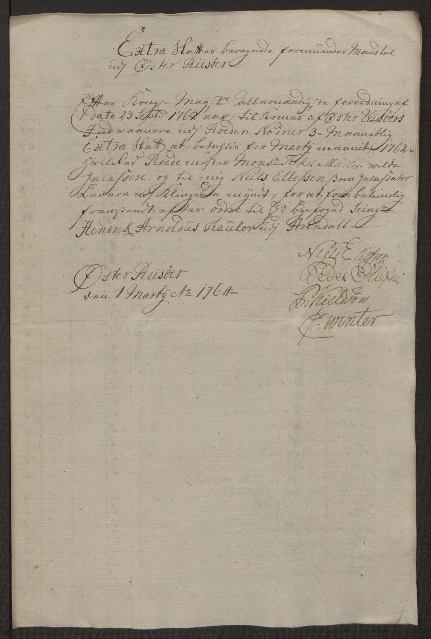 Rentekammeret inntil 1814, Reviderte regnskaper, Byregnskaper, AV/RA-EA-4066/R/Rl/L0230/0001: [L4] Kontribusjonsregnskap / Ekstraskatt, 1762-1764, p. 468