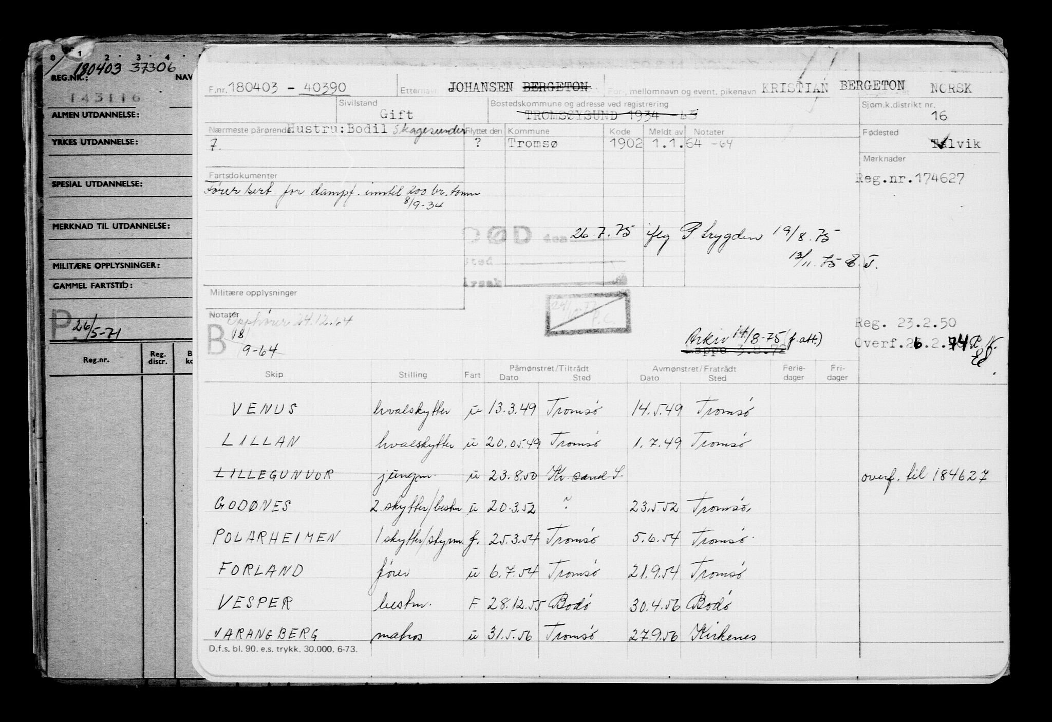 Direktoratet for sjømenn, AV/RA-S-3545/G/Gb/L0048: Hovedkort, 1903, p. 700