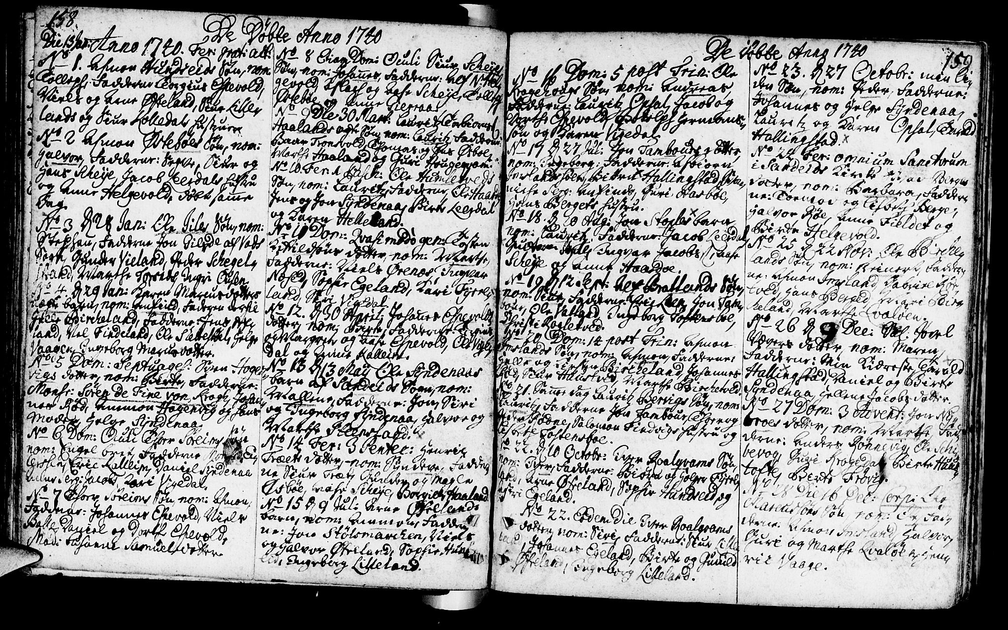 Vikedal sokneprestkontor, AV/SAST-A-101840/01/IV: Parish register (official) no. A 1, 1737-1778, p. 158-159