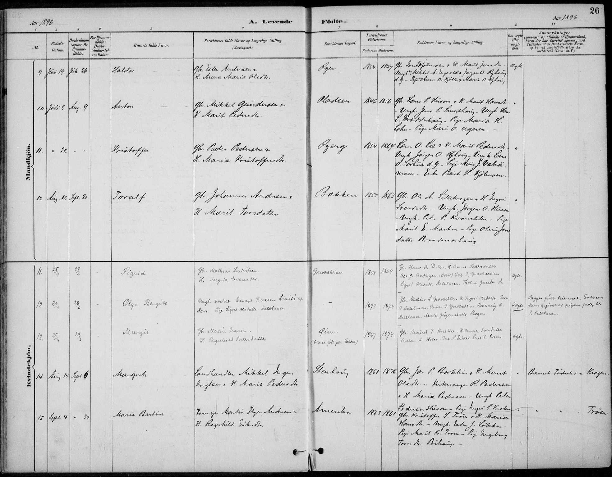 Alvdal prestekontor, AV/SAH-PREST-060/H/Ha/Haa/L0003: Parish register (official) no. 3, 1886-1912, p. 26