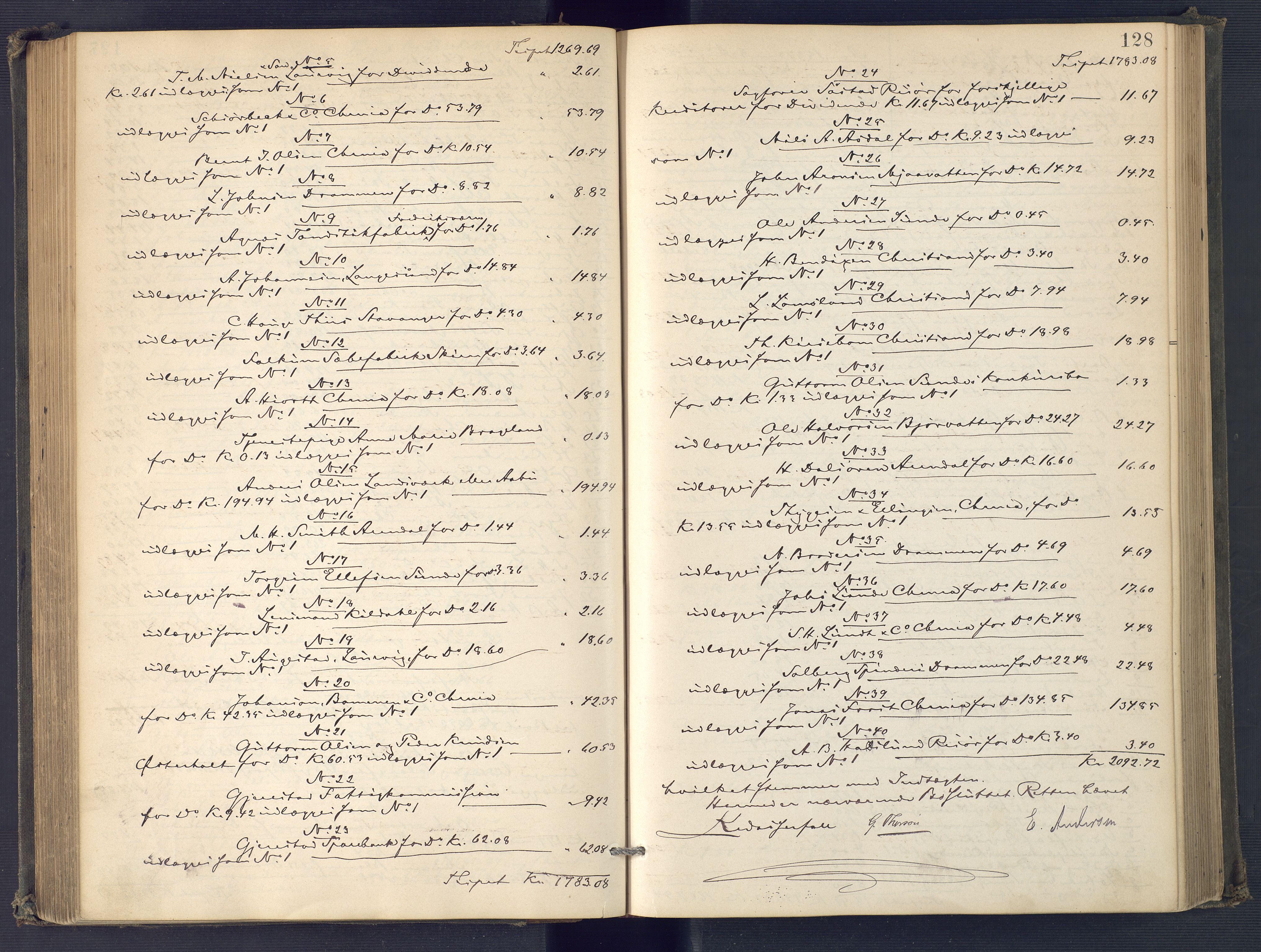 Holt sorenskriveri, SAK/1221-0002/H/Hc/L0034: Skifteutlodningsprotokoll nr. 9, 1884-1890, p. 127b-128a