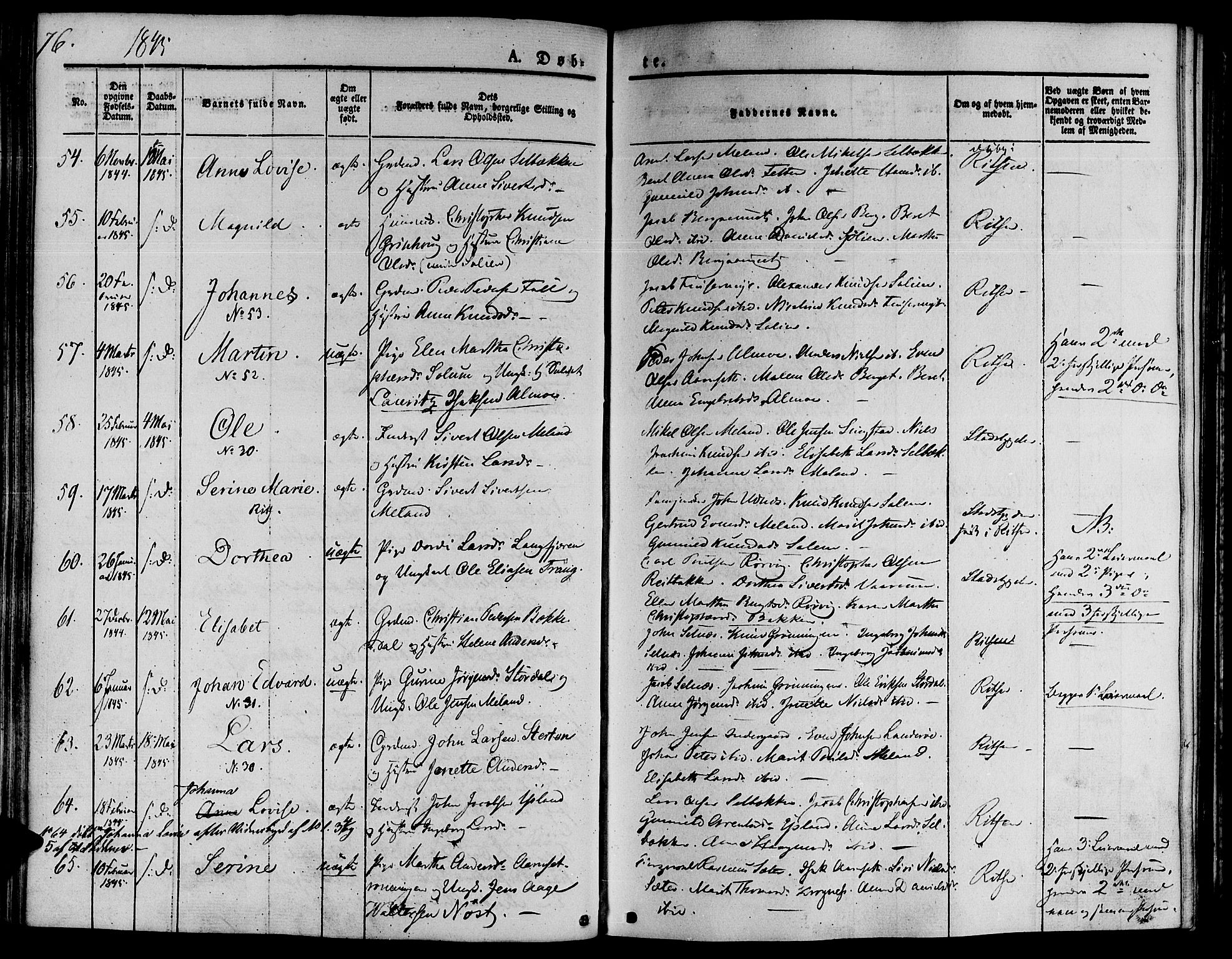 Ministerialprotokoller, klokkerbøker og fødselsregistre - Sør-Trøndelag, SAT/A-1456/646/L0610: Parish register (official) no. 646A08, 1837-1847, p. 76