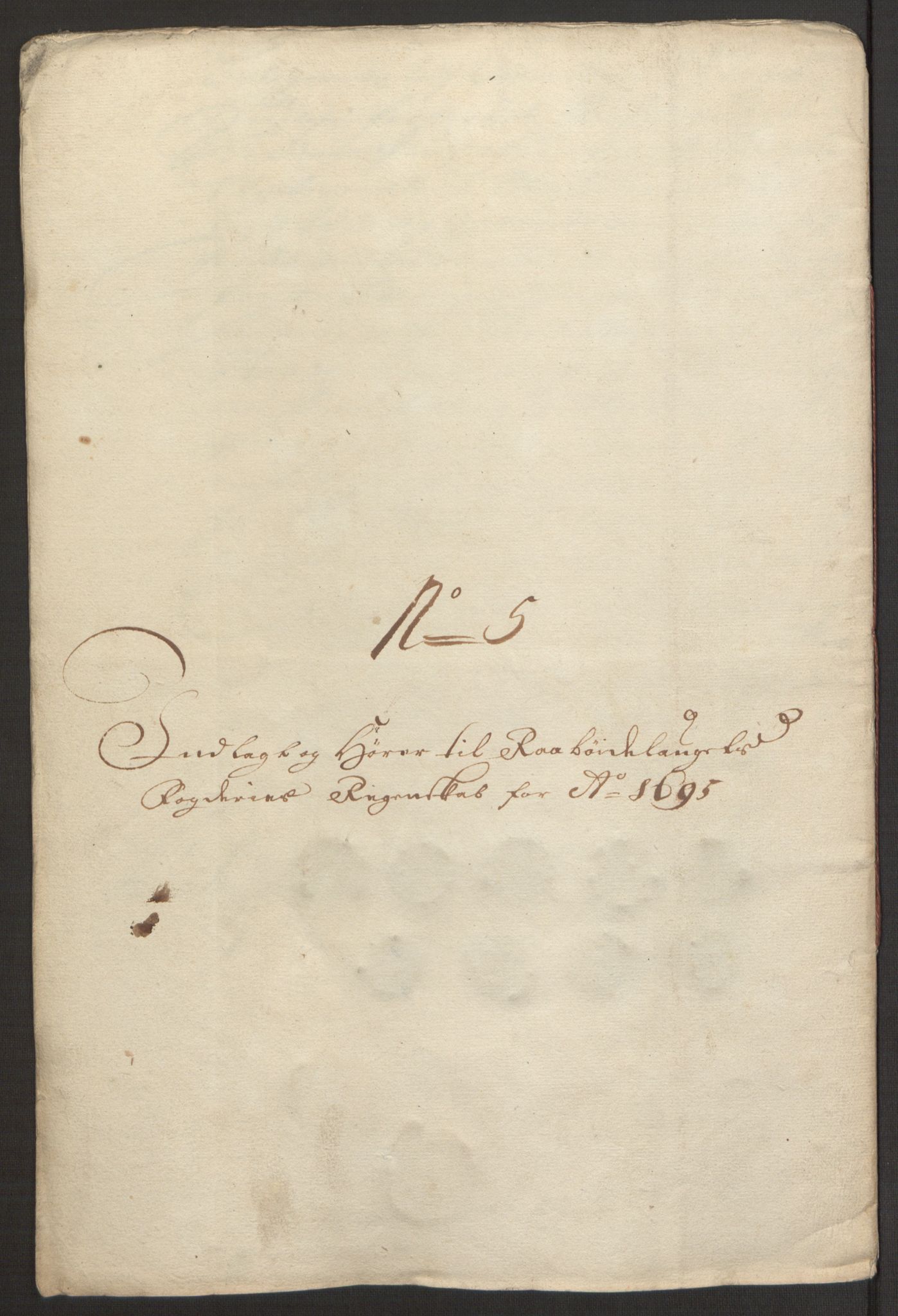 Rentekammeret inntil 1814, Reviderte regnskaper, Fogderegnskap, RA/EA-4092/R40/L2444: Fogderegnskap Råbyggelag, 1693-1696, p. 294