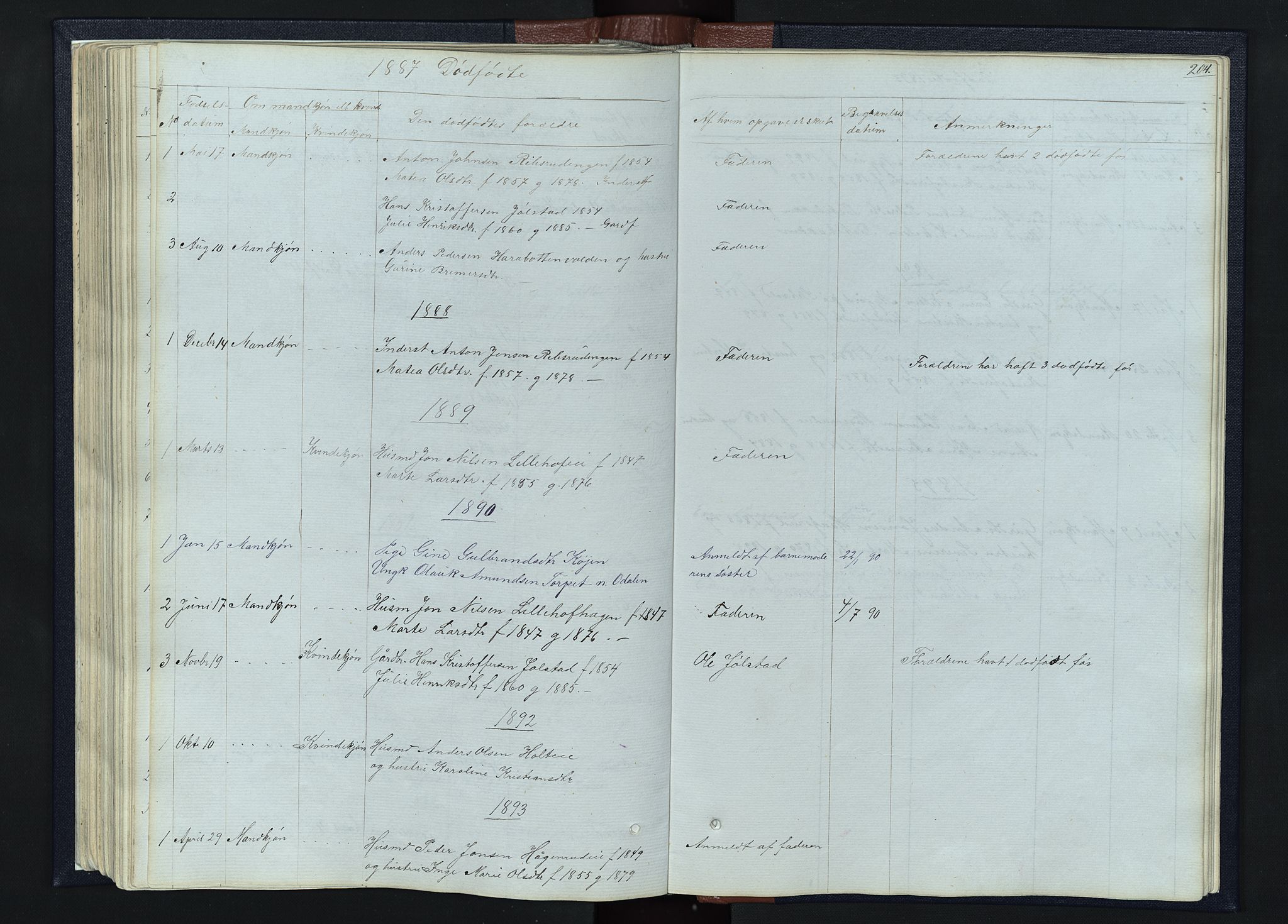 Romedal prestekontor, SAH/PREST-004/L/L0010: Parish register (copy) no. 10, 1860-1895, p. 204