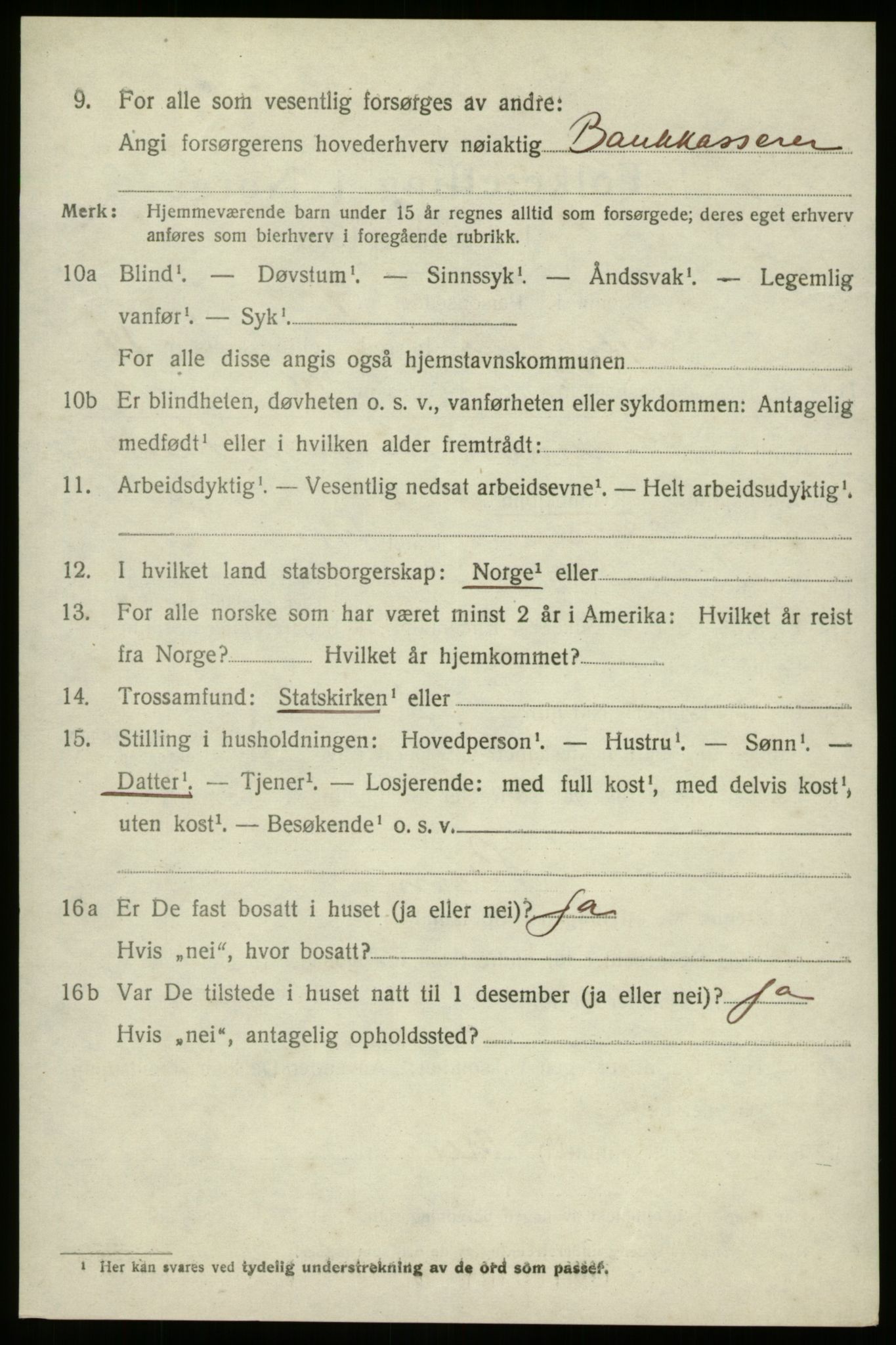 SAB, 1920 census for Gloppen, 1920, p. 7411