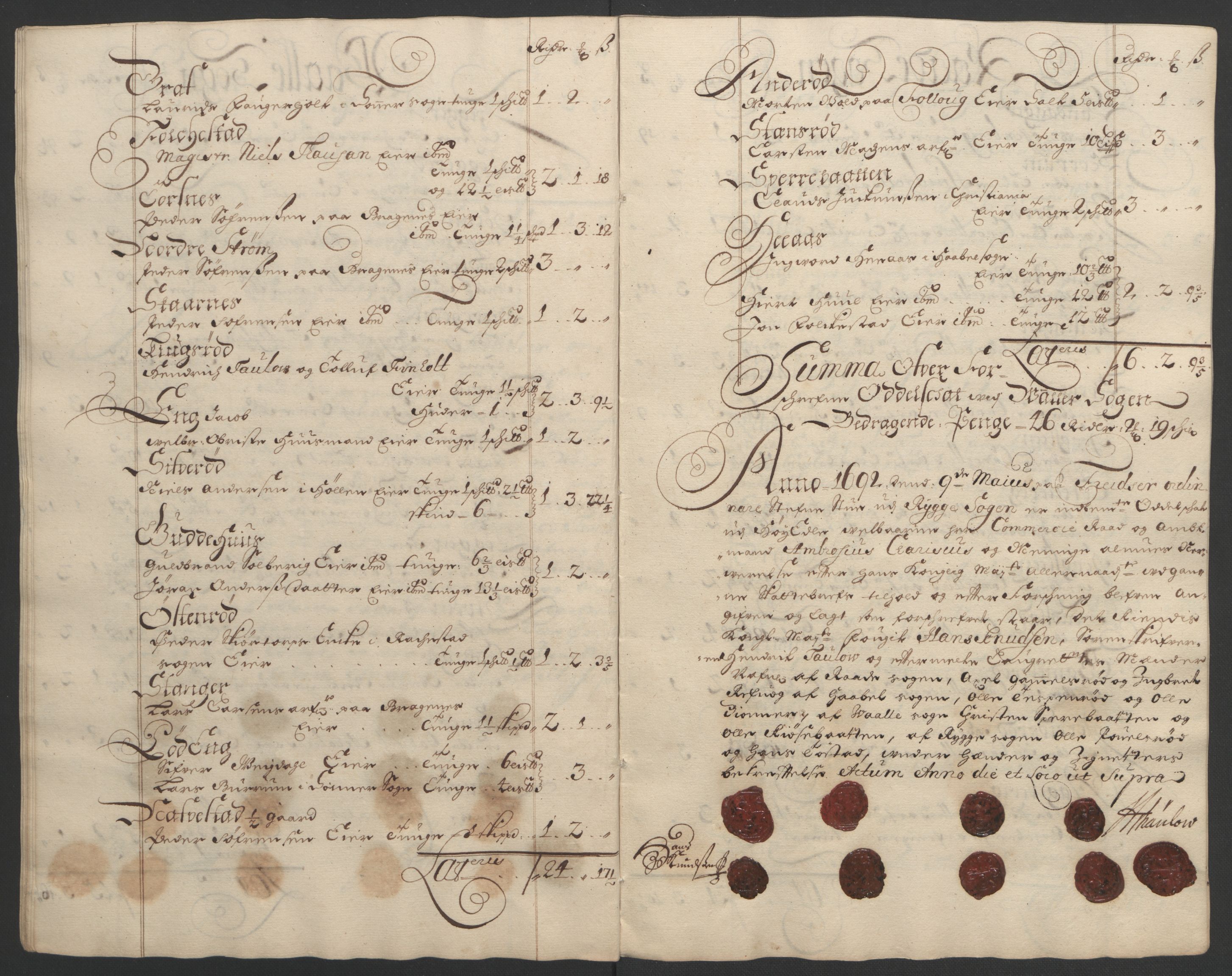 Rentekammeret inntil 1814, Reviderte regnskaper, Fogderegnskap, AV/RA-EA-4092/R02/L0108: Fogderegnskap Moss og Verne kloster, 1692-1693, p. 111