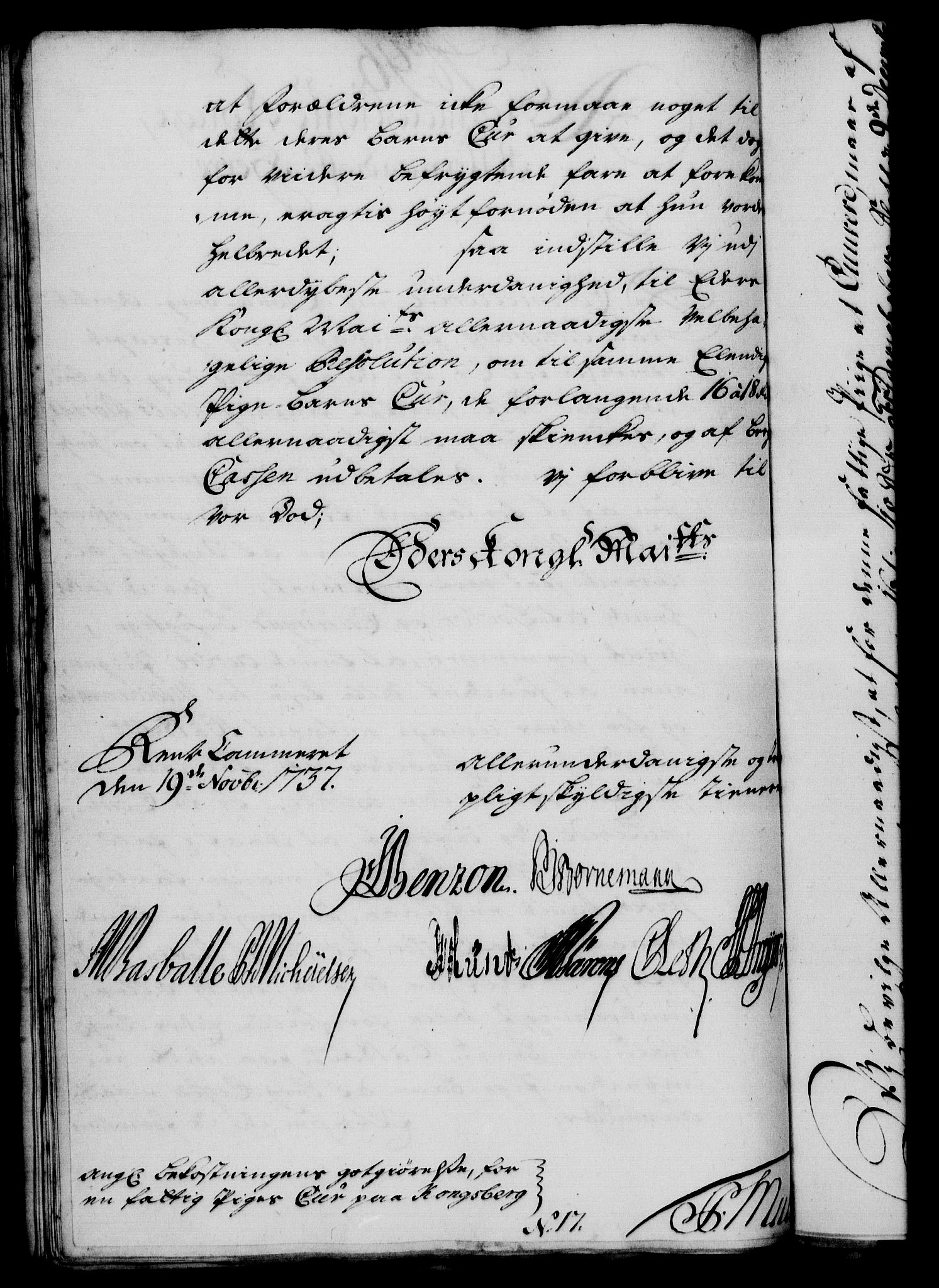 Rentekammeret, Kammerkanselliet, RA/EA-3111/G/Gf/Gfa/L0020: Norsk relasjons- og resolusjonsprotokoll (merket RK 52.20), 1737, p. 705