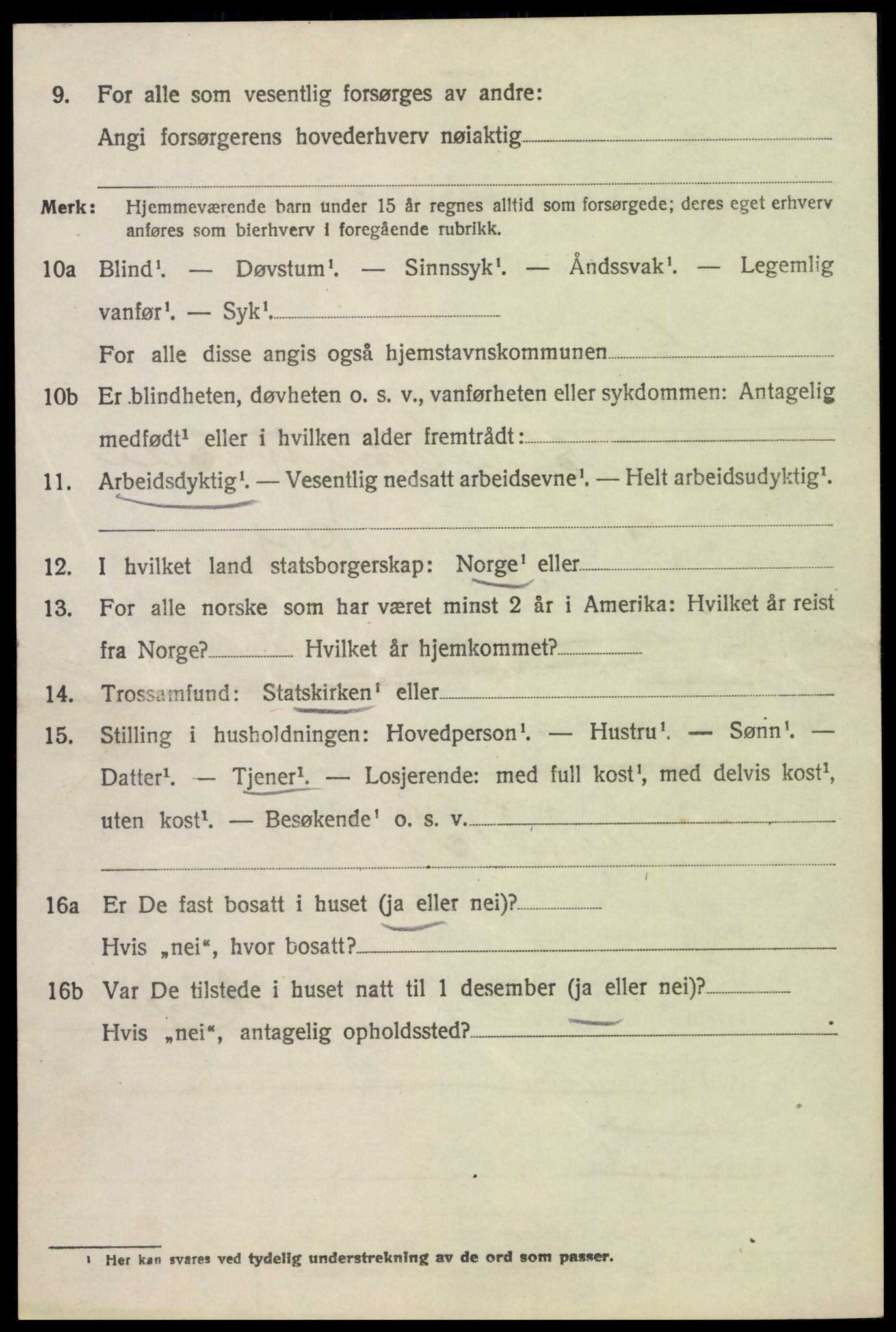 SAH, 1920 census for Stange, 1920, p. 12222