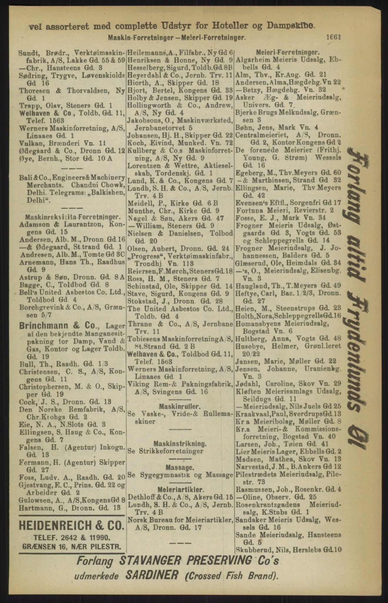 Kristiania/Oslo adressebok, PUBL/-, 1911, p. 1661