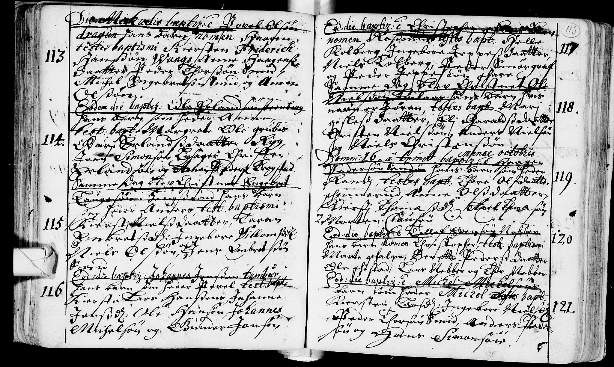 Eiker kirkebøker, SAKO/A-4/F/Fa/L0002: Parish register (official) no. I 2, 1705-1724, p. 113