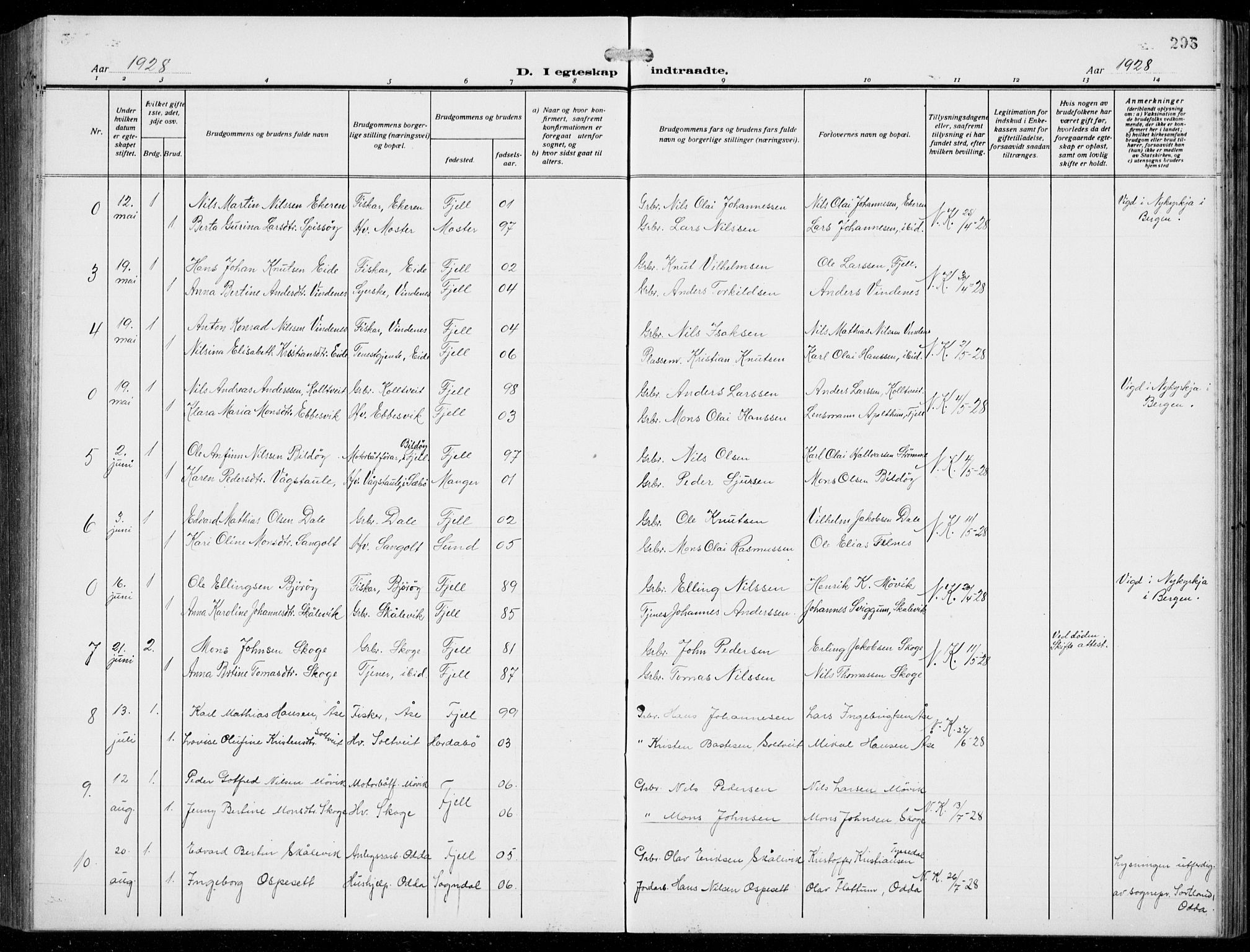 Fjell sokneprestembete, AV/SAB-A-75301/H/Hab: Parish register (copy) no. A  6, 1918-1936, p. 296