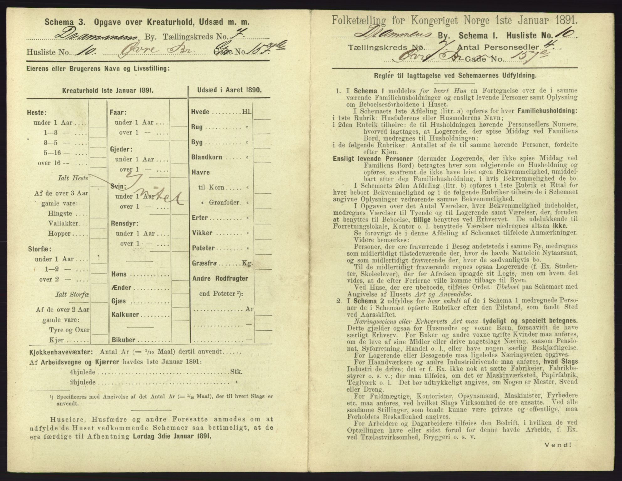 RA, 1891 census for 0602 Drammen, 1891, p. 597