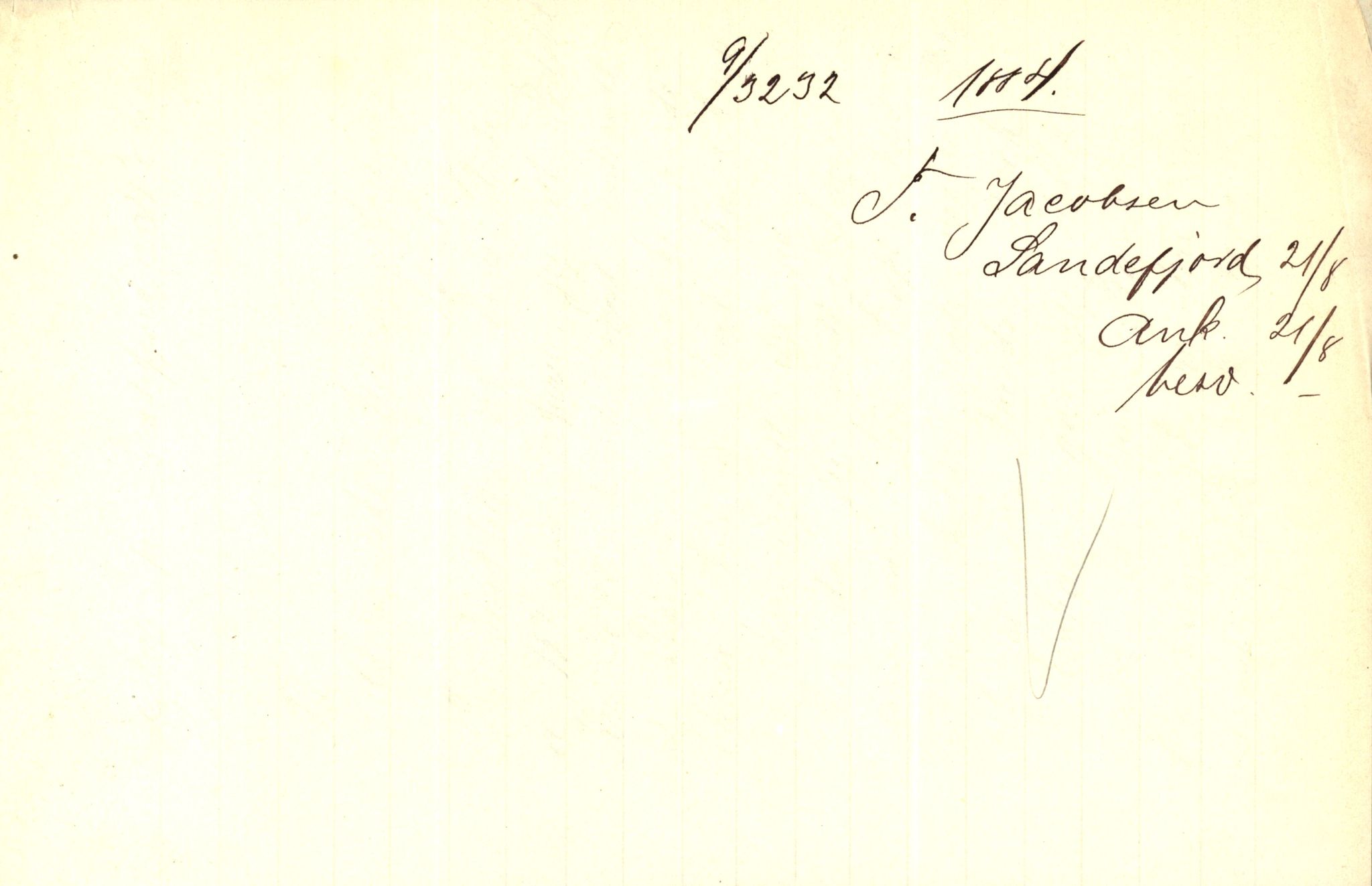 Pa 63 - Østlandske skibsassuranceforening, VEMU/A-1079/G/Ga/L0017/0009: Havaridokumenter / Agnese, Agnes, Adelphia, Kvik, Varnæs, 1884, p. 35