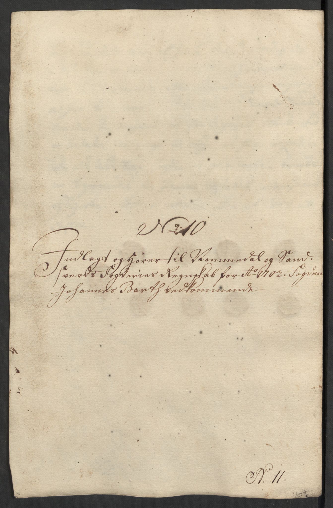 Rentekammeret inntil 1814, Reviderte regnskaper, Fogderegnskap, AV/RA-EA-4092/R24/L1580: Fogderegnskap Numedal og Sandsvær, 1702, p. 188