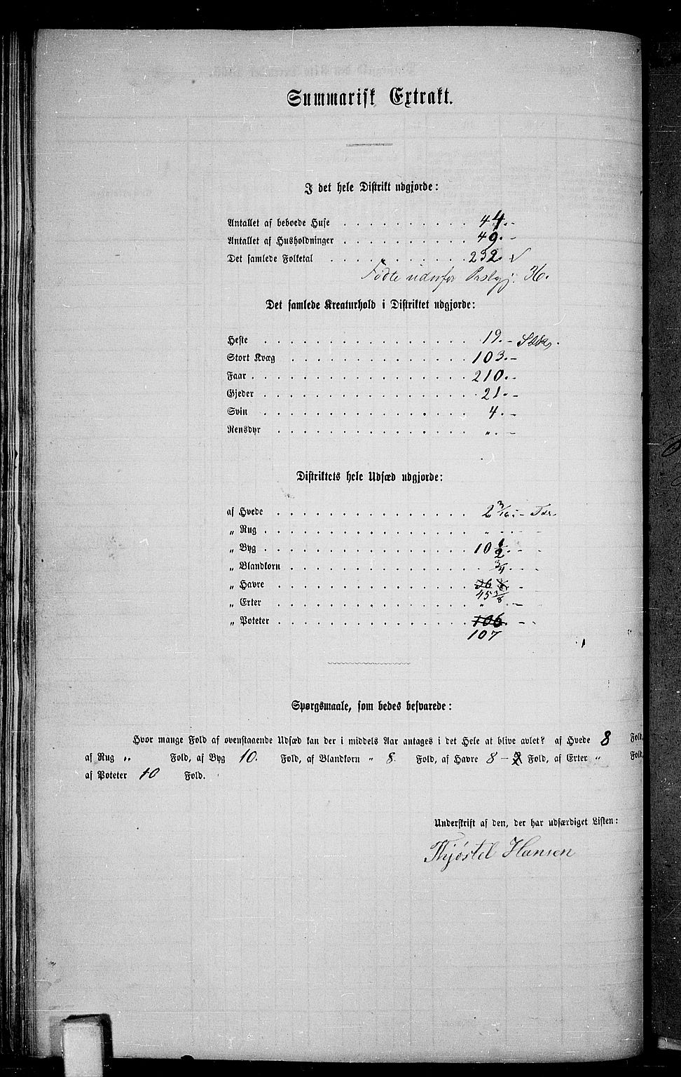 RA, 1865 census for Bamble, 1865, p. 82