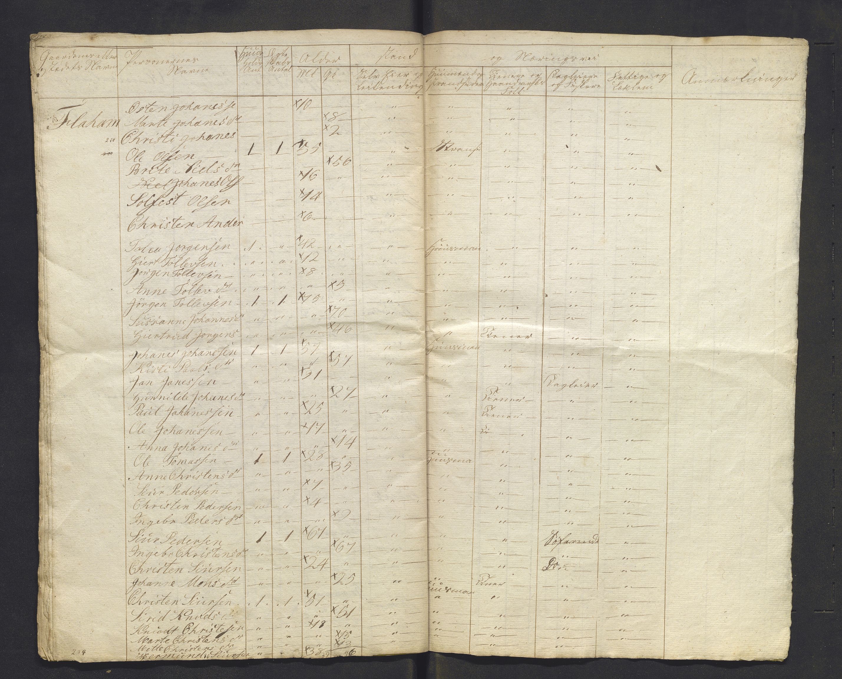 , 1825 Census for Luster parish, 1825, p. 91