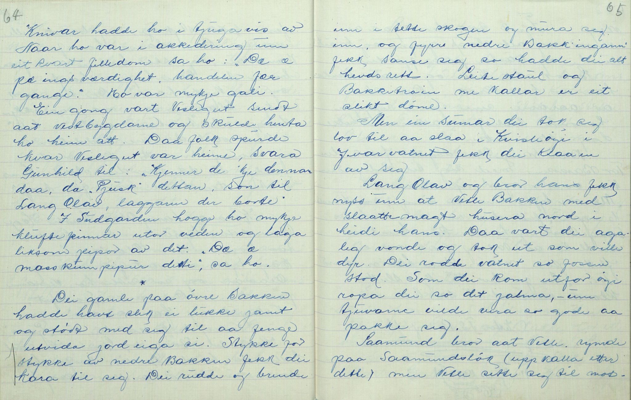 Rikard Berge, TEMU/TGM-A-1003/F/L0007/0036: 251-299 / 286 Uppskriftir av O. T. Bakken, 1918, p. 64-65